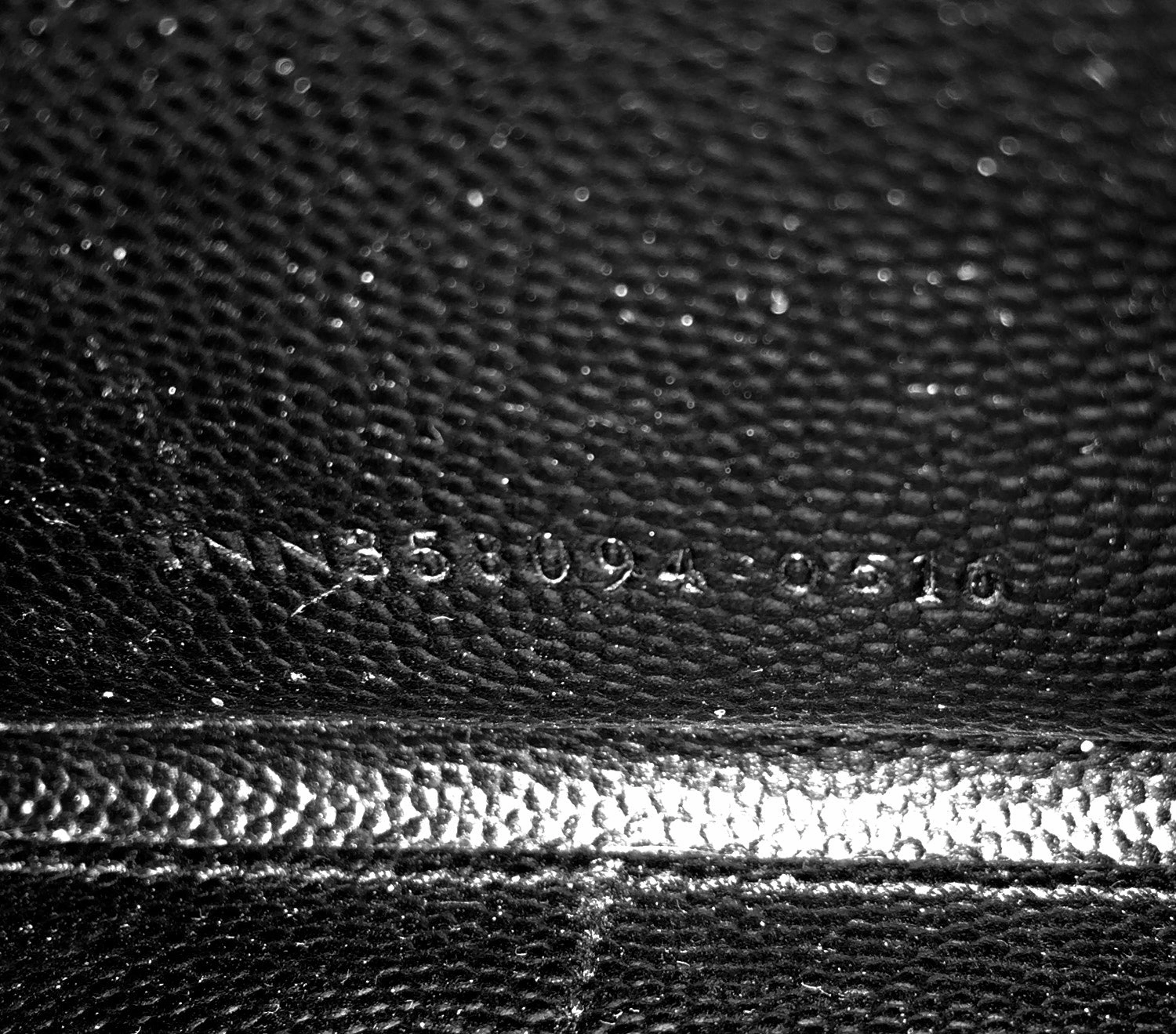 Matelasse Chevron Calf Leather Zip Around Wallet
