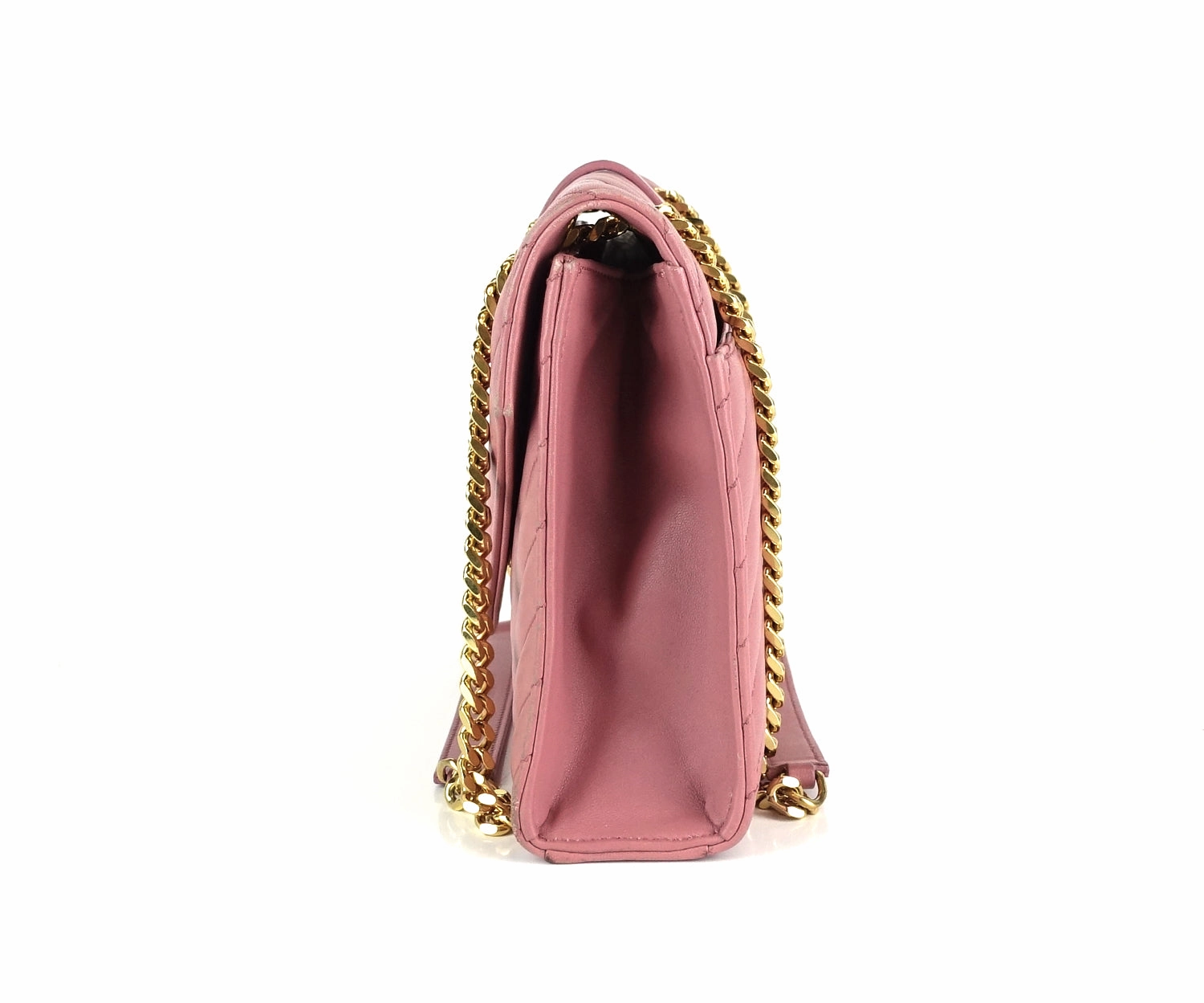Matelasse Chevron Leather Classic Monogram Medium Bag