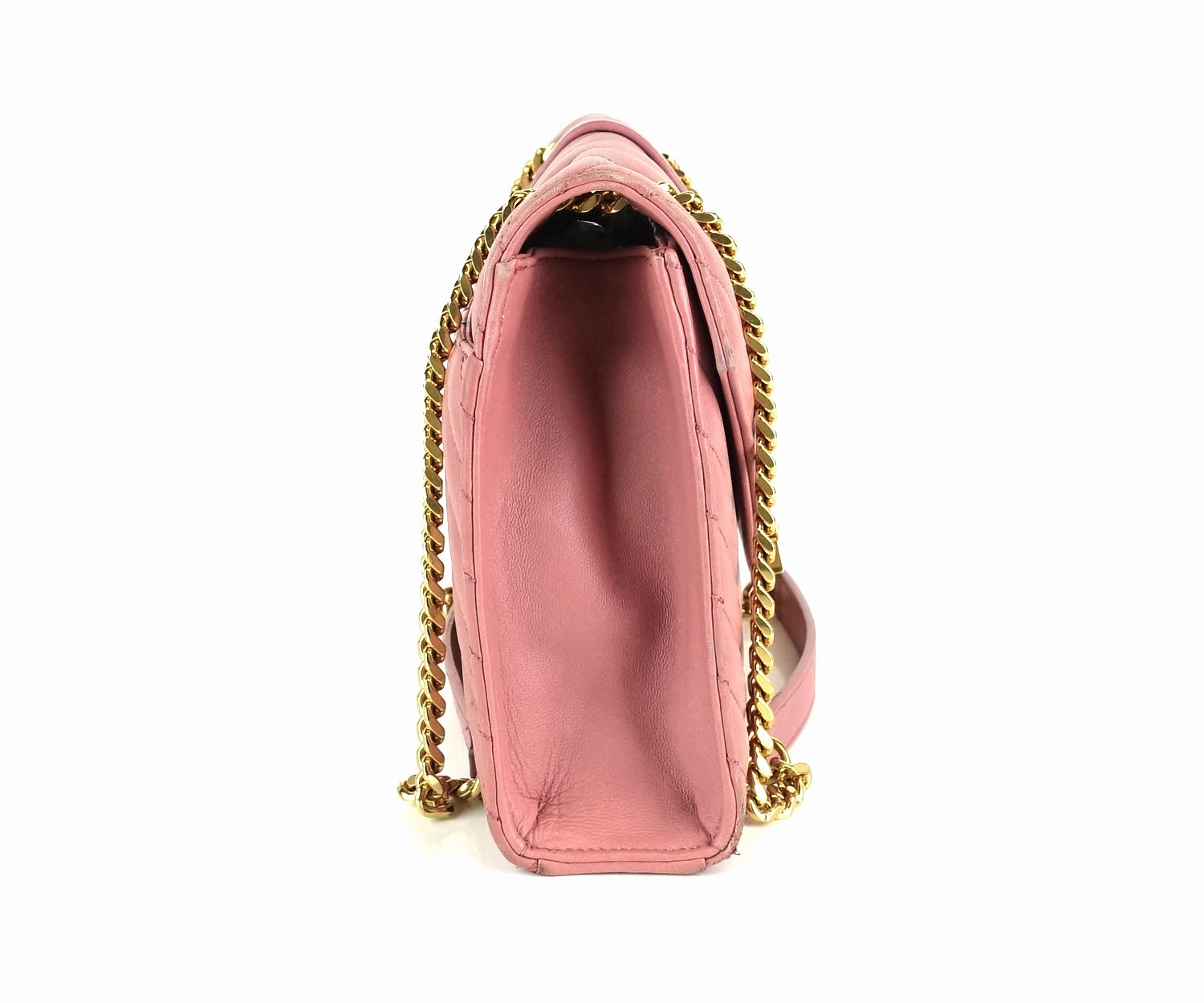 Matelasse Chevron Leather Classic Monogram Medium Bag