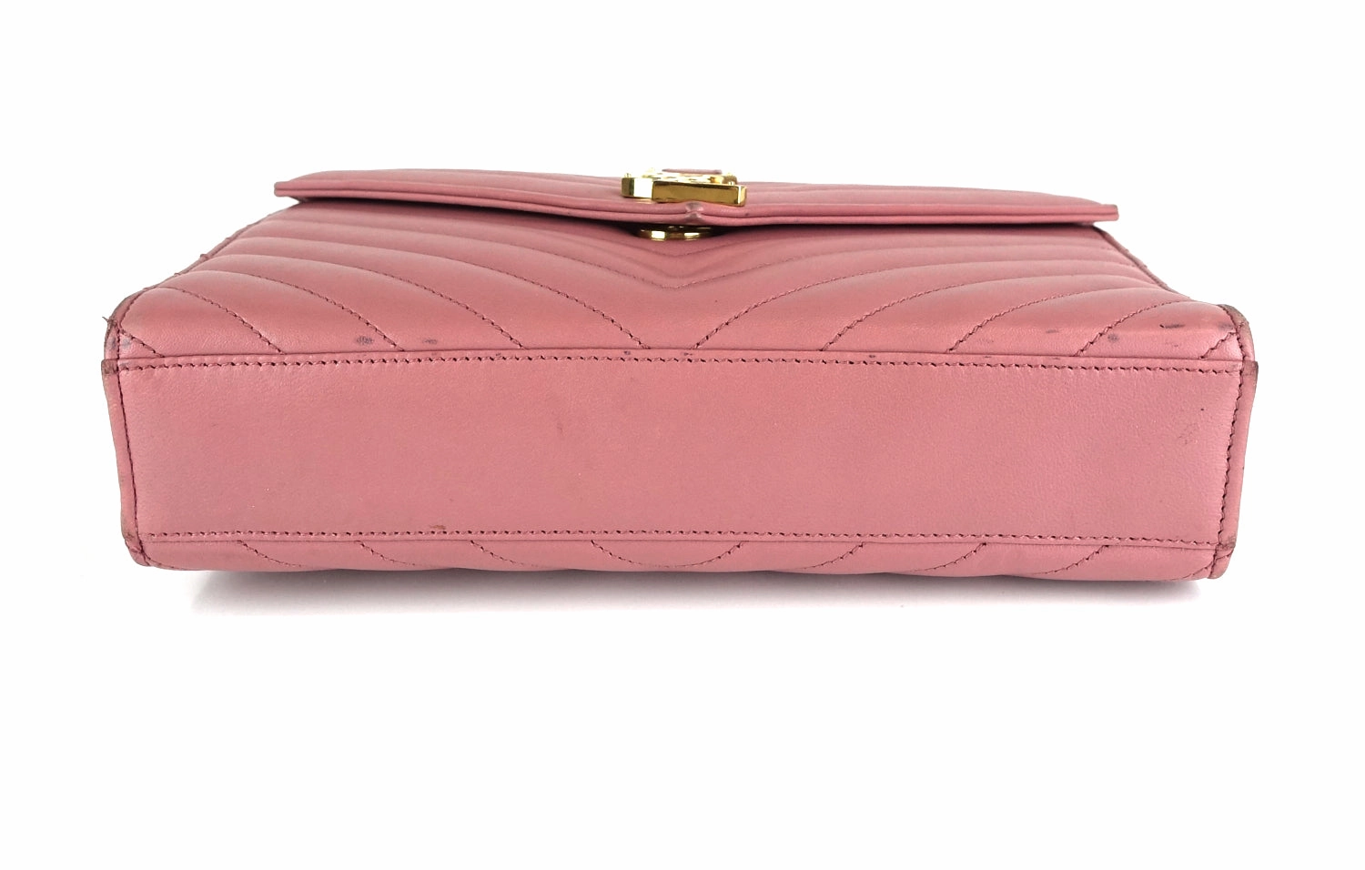 Matelasse Chevron Leather Classic Monogram Medium Bag