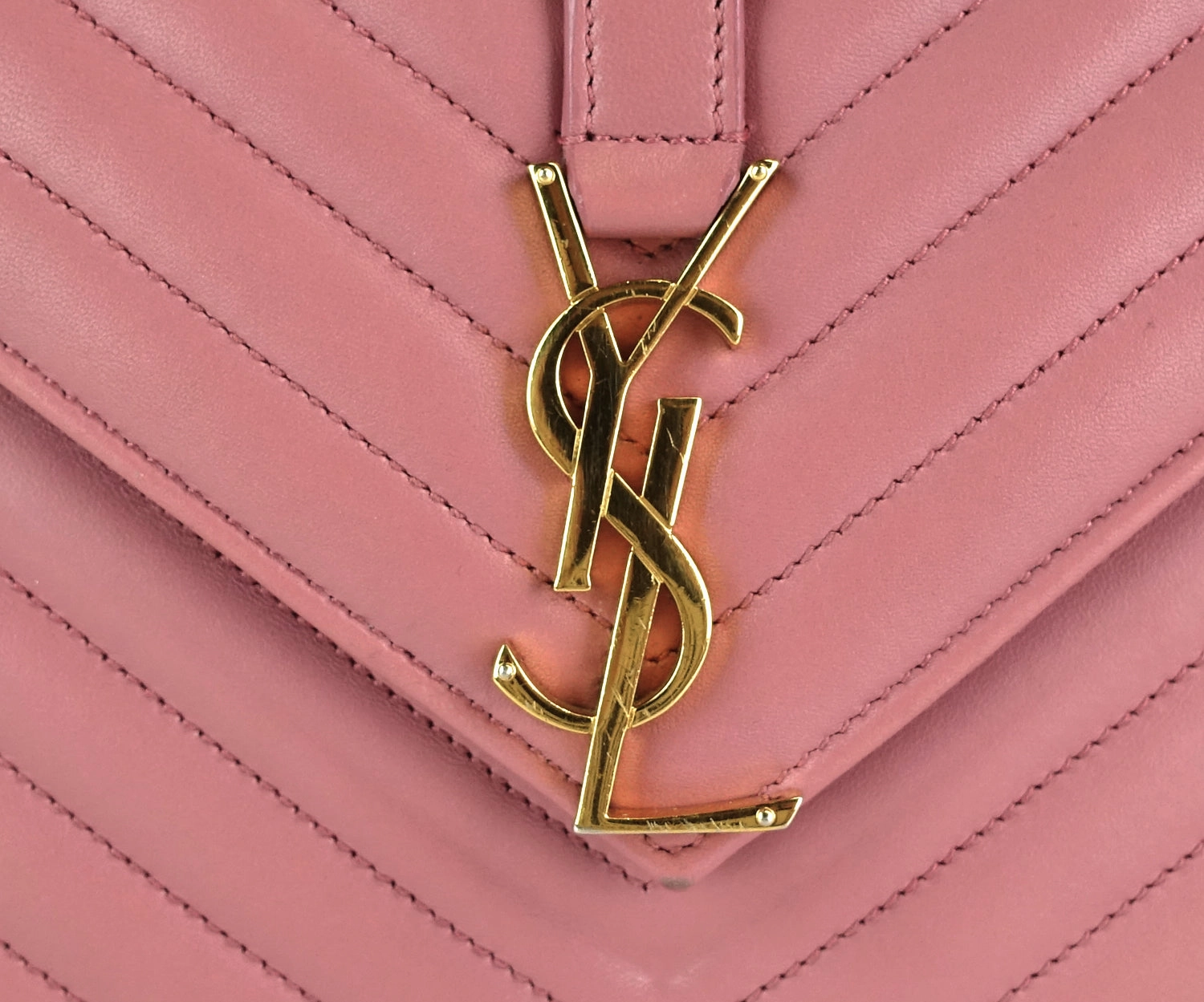 Matelasse Chevron Leather Classic Monogram Medium Bag