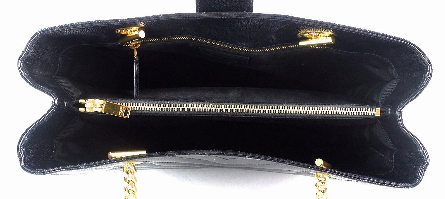 Matelasse Chevron Leather Shopper Bag