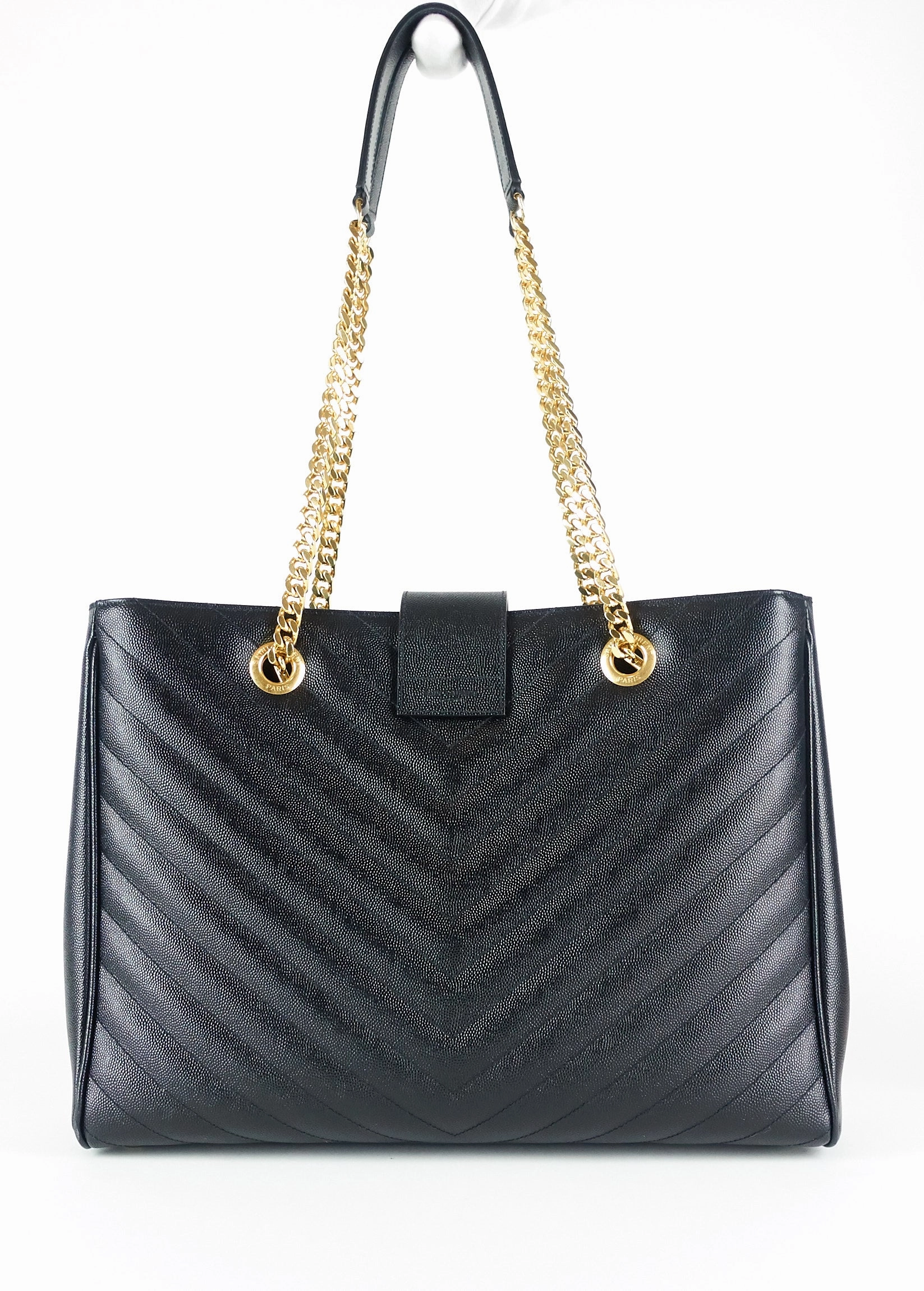 Matelasse Chevron Leather Shopper Bag