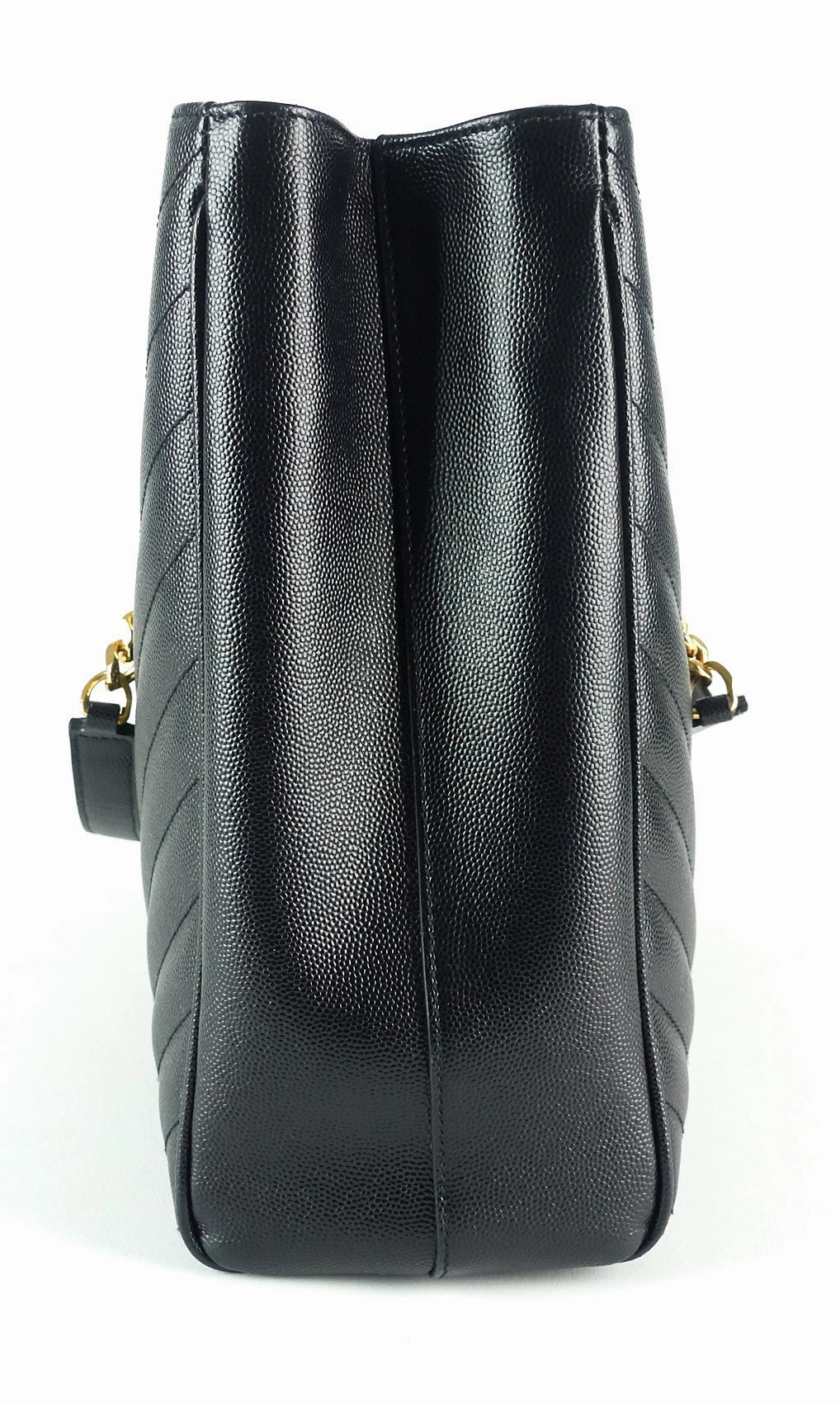 Matelasse Chevron Leather Shopper Bag