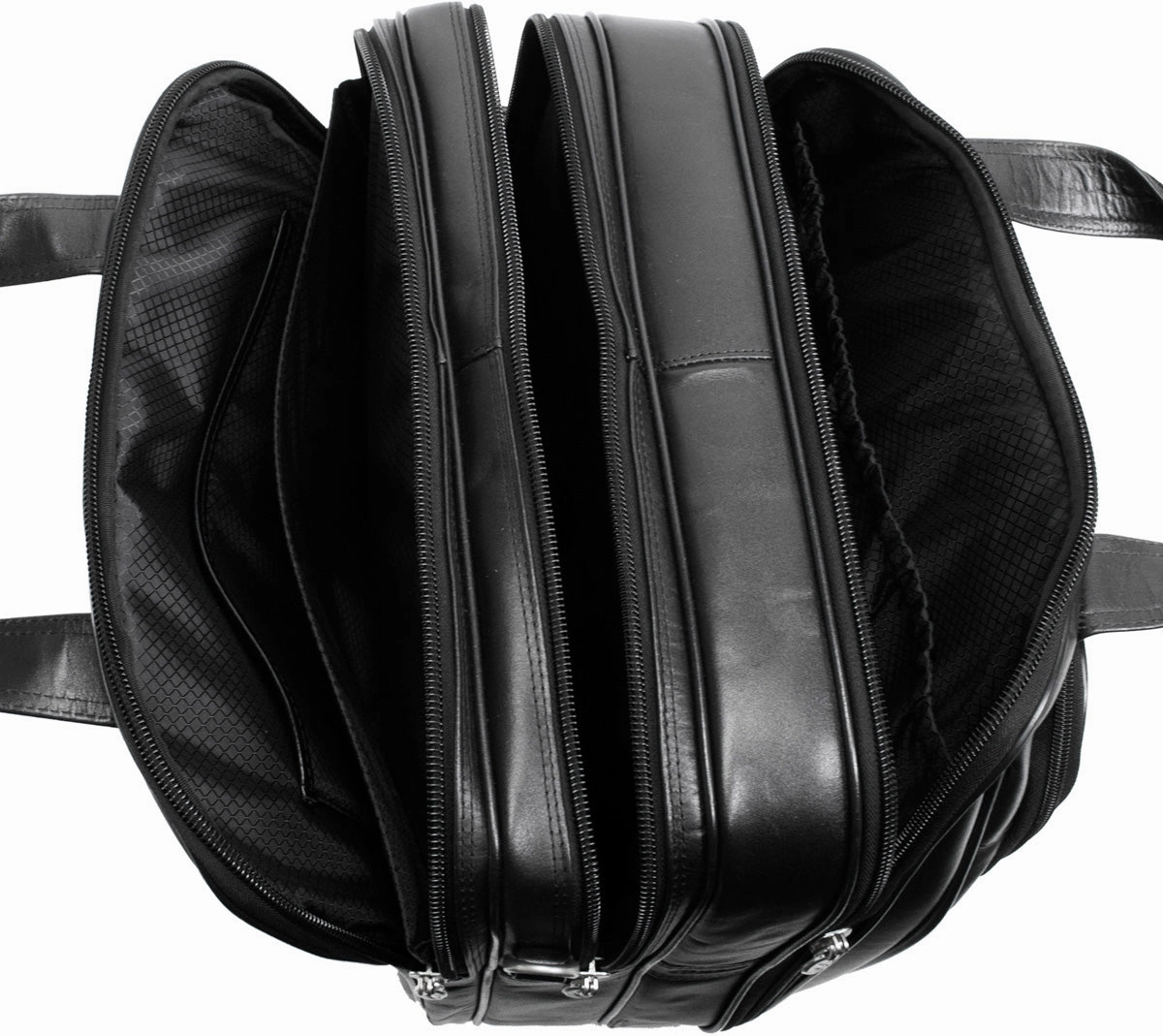 Mcklein R Series Chicago Leather 17In Wheeled  Laptop Briefcase