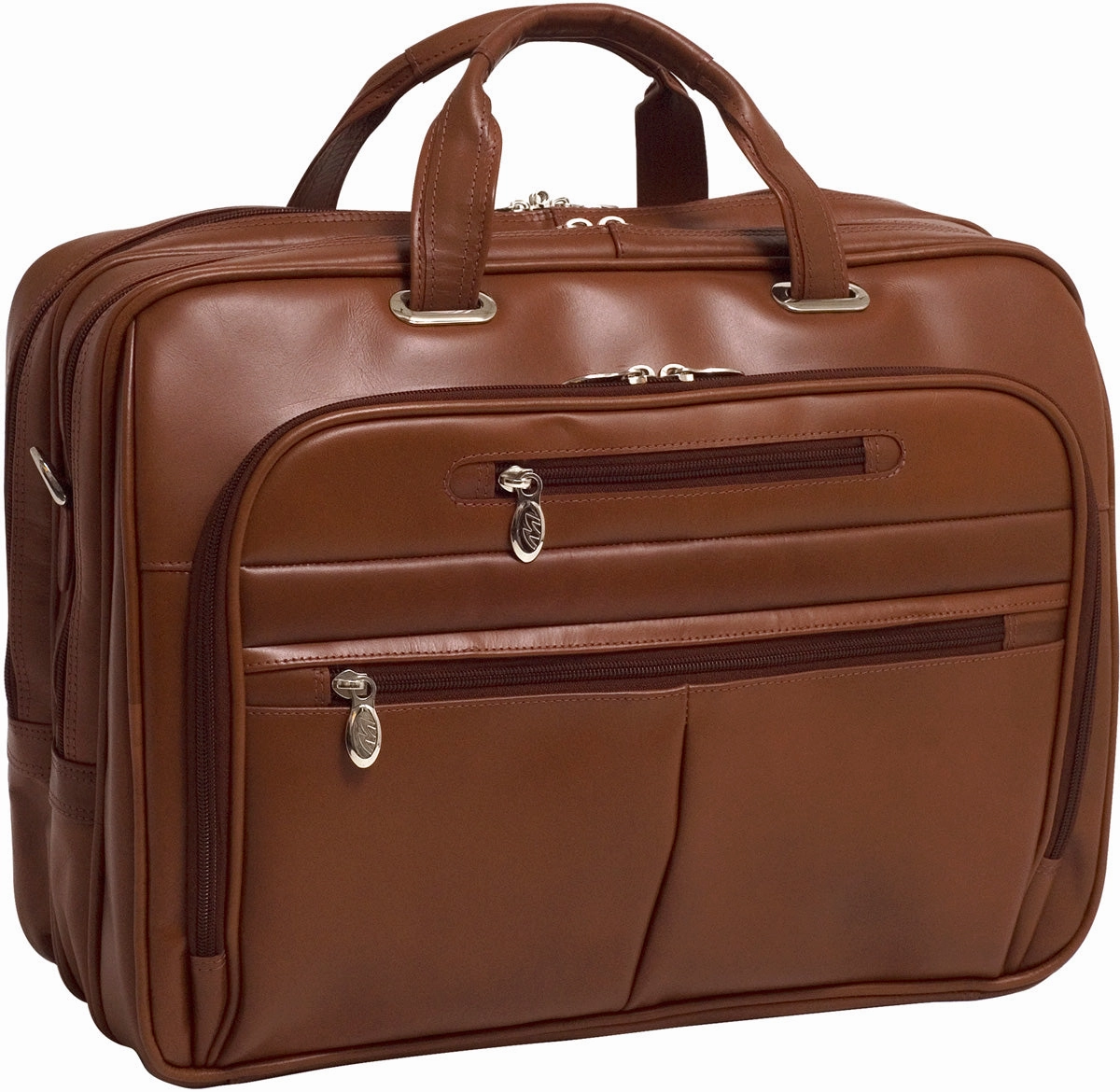 Mcklein R Series Rockford Leather Flythrough 17In Laptop Case