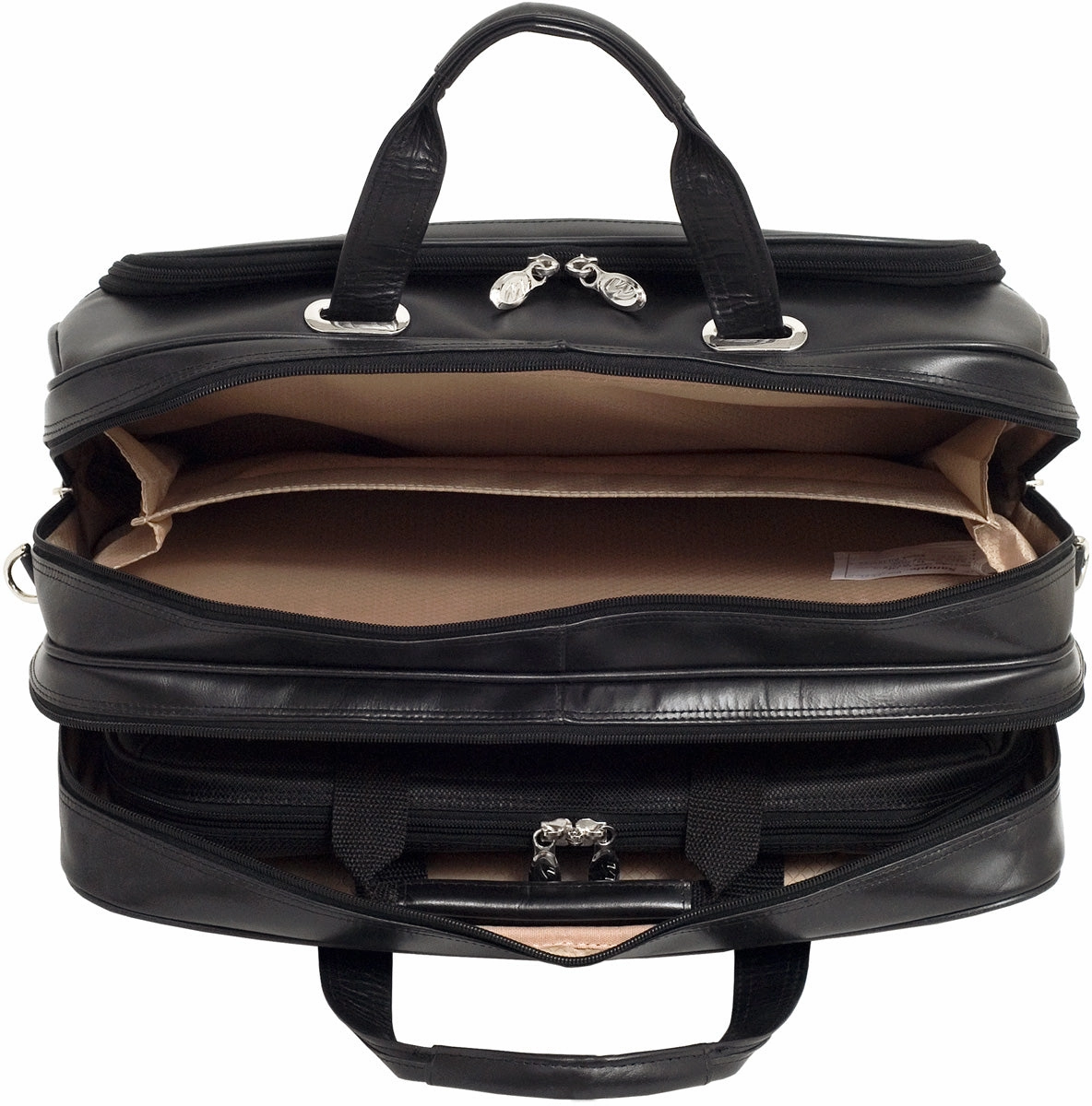 Mcklein R Series Rockford Leather Flythrough 17In Laptop Case
