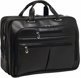 Mcklein R Series Rockford Leather Flythrough 17In Laptop Case