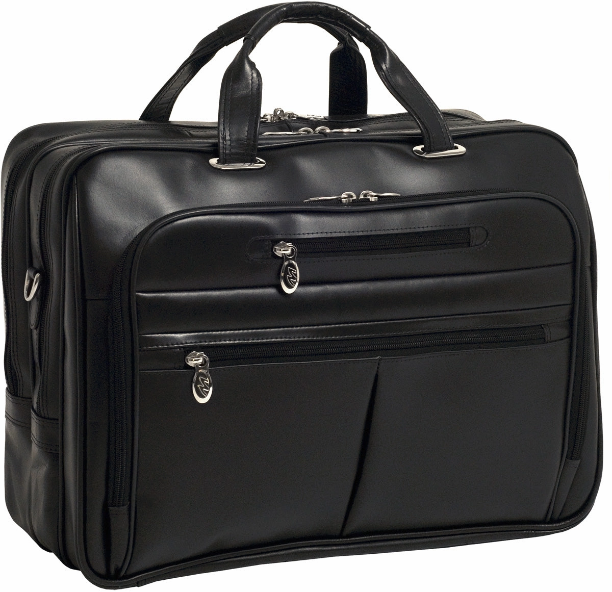 Mcklein R Series Rockford Leather Flythrough 17In Laptop Case