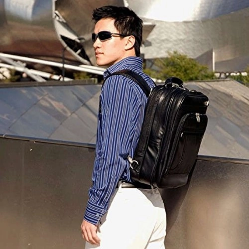 Mcklein Travel Lincoln Park Leather Three-Way Computer Everywhere Briefpack