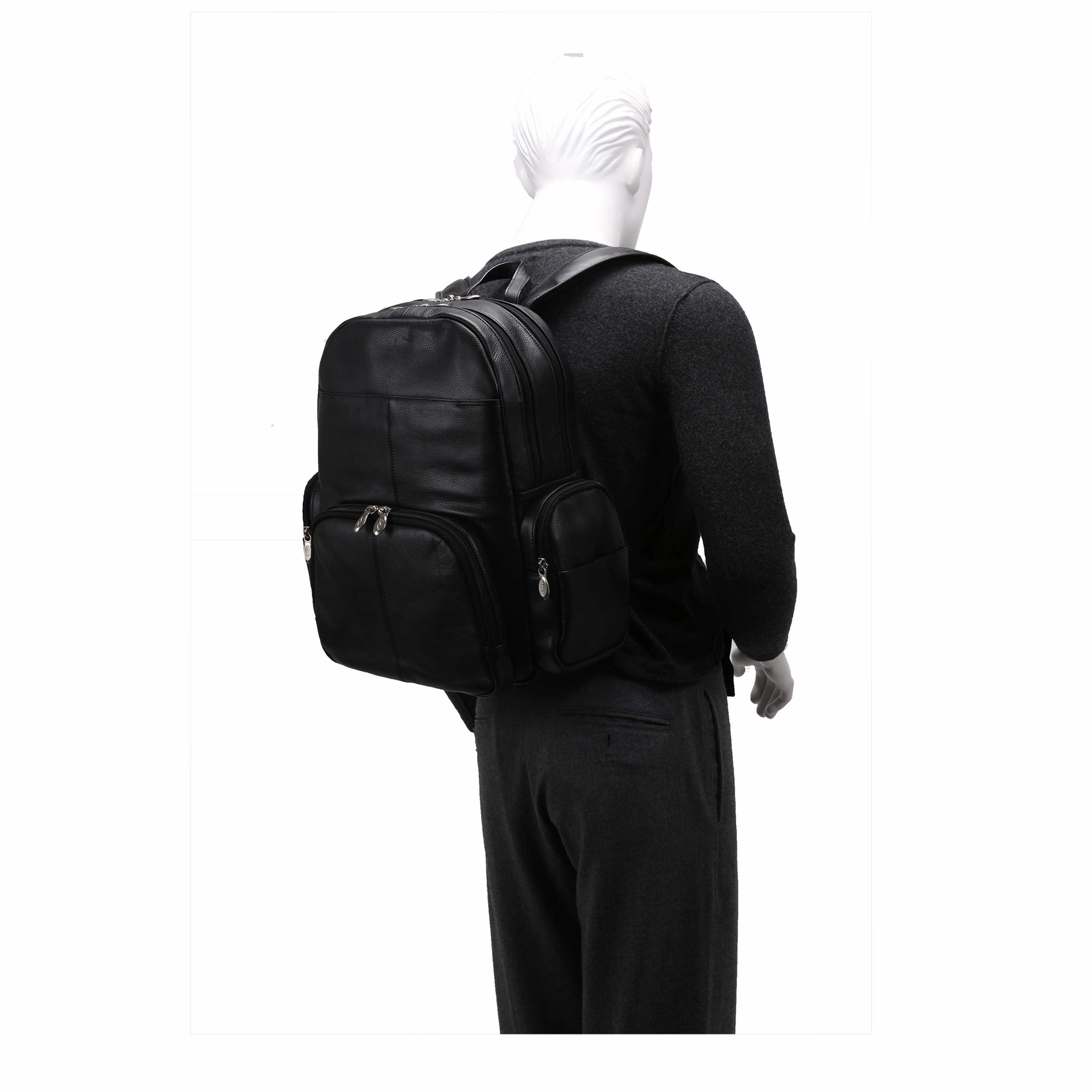 McKlein USA Cumberland 15" Leather Dual Compartment Laptop Backpack