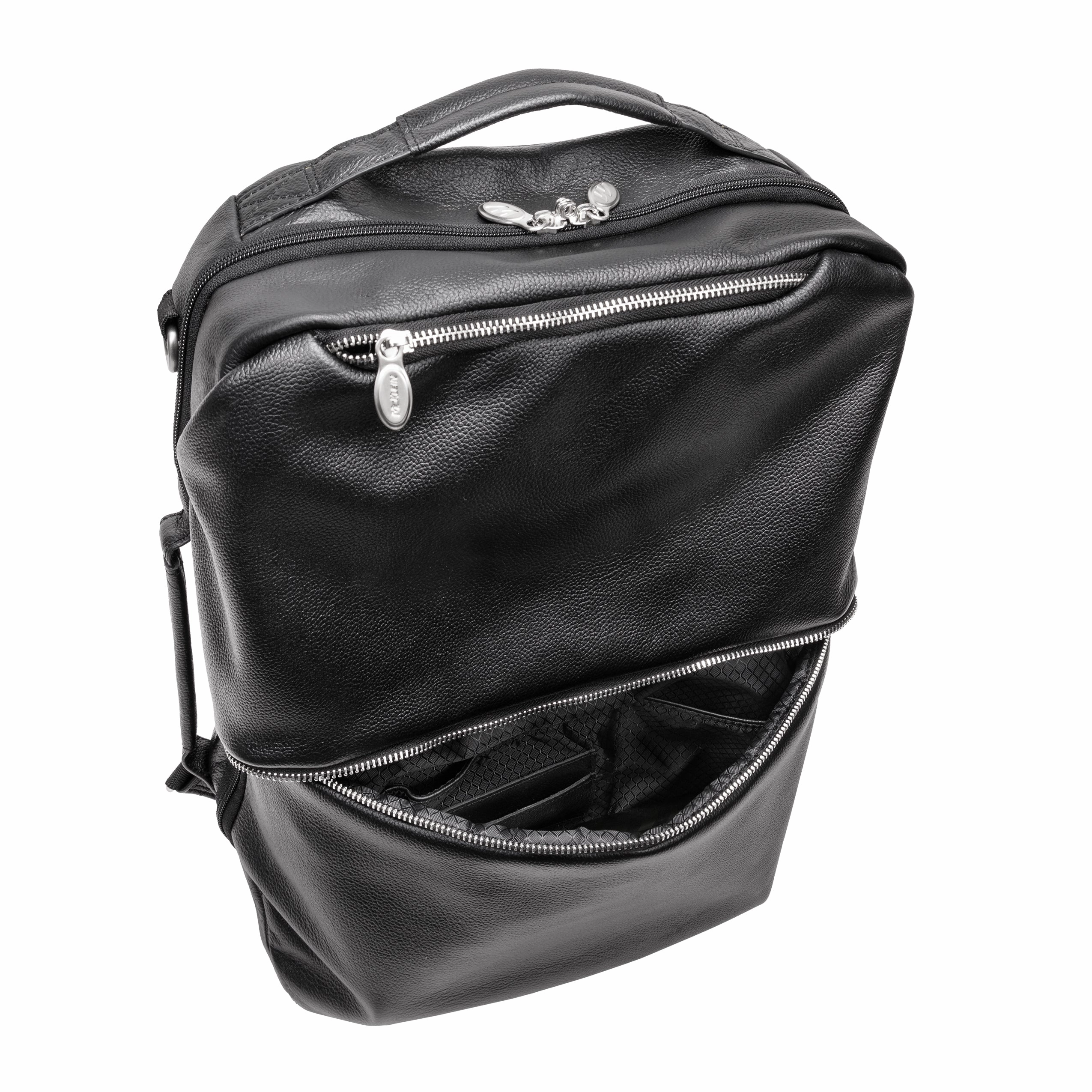 McKlein USA East Side 17" Nylon 2-In-1 Laptop & Tablet Convertible Travel Backpack & Cross-Body