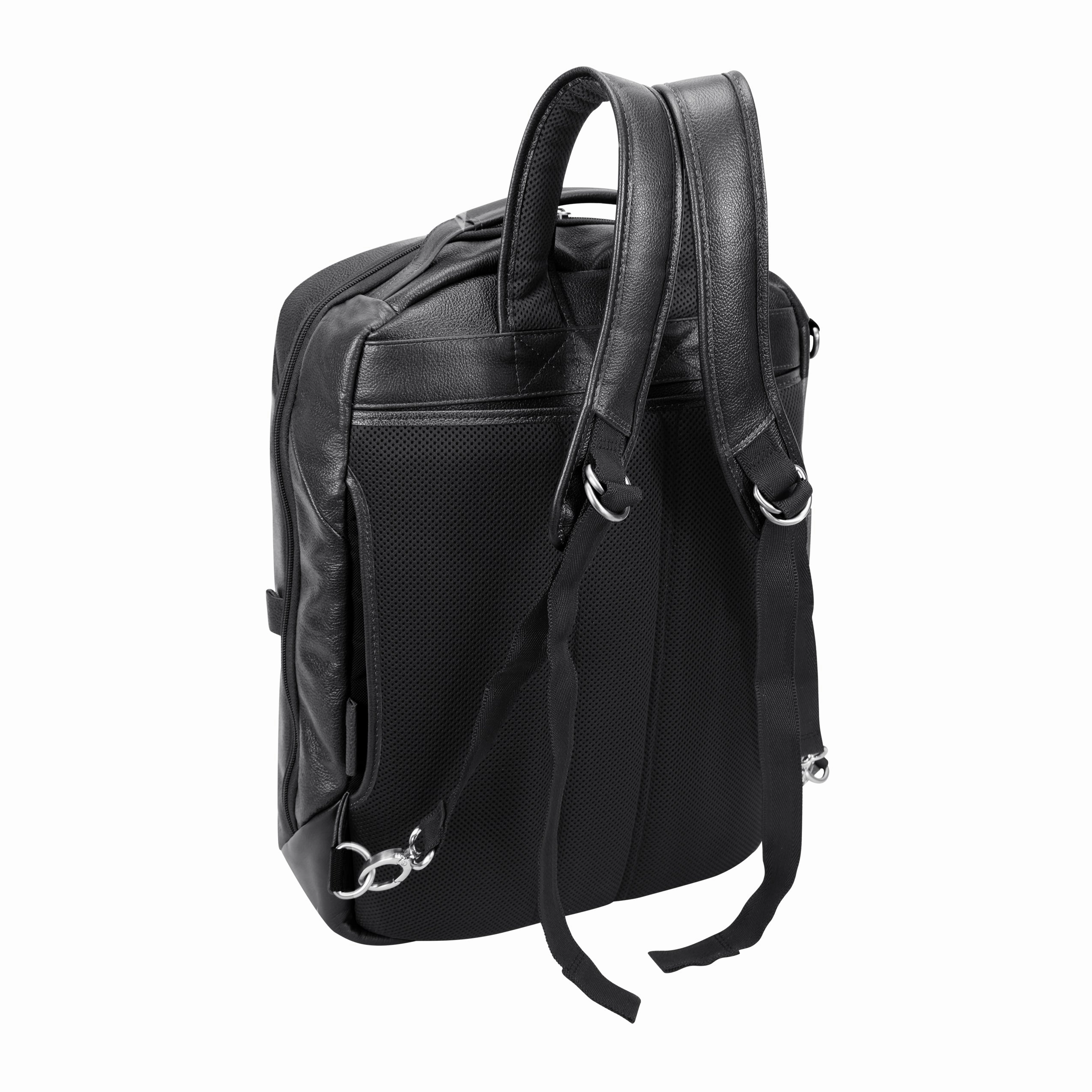 McKlein USA East Side 17" Nylon 2-In-1 Laptop & Tablet Convertible Travel Backpack & Cross-Body