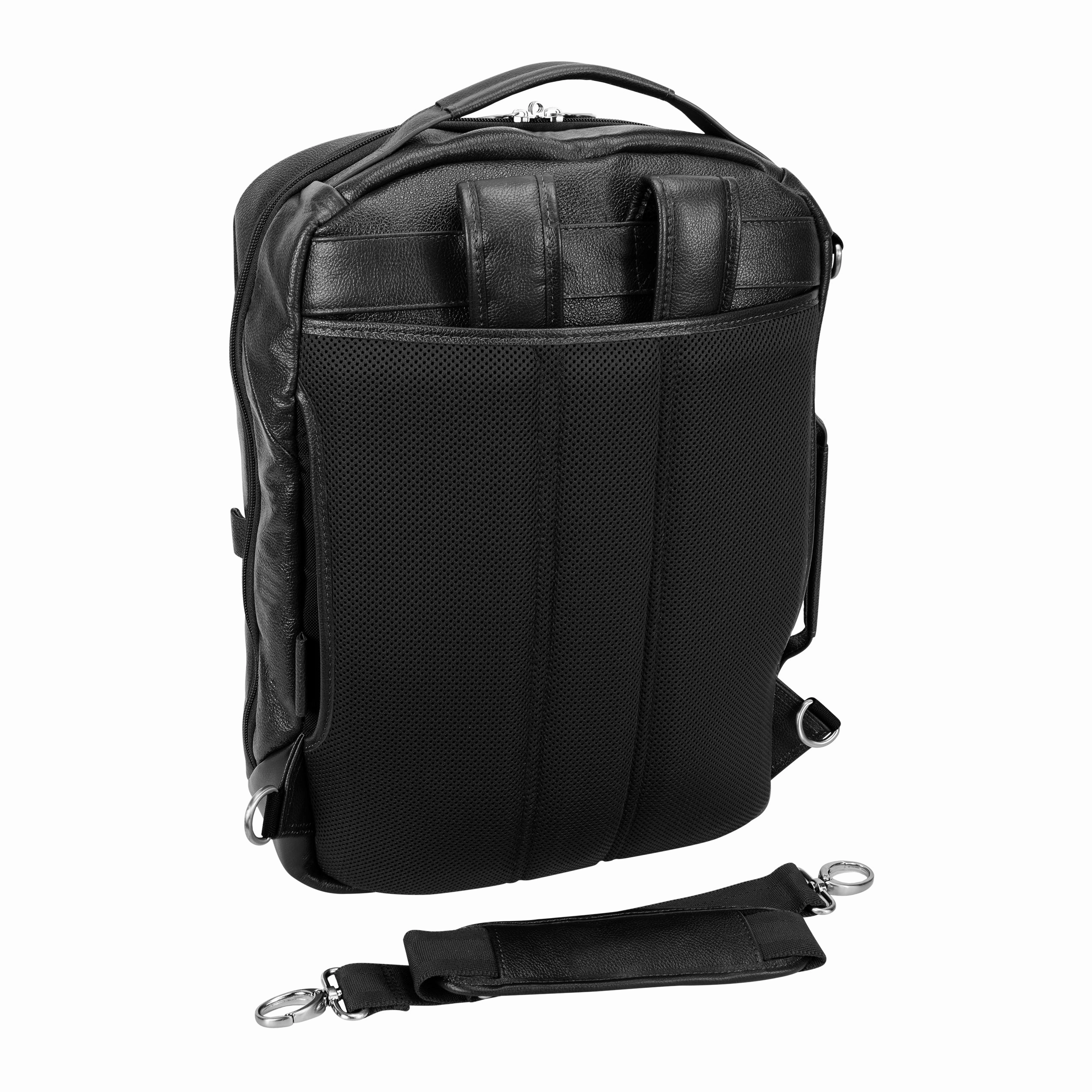 McKlein USA East Side 17" Nylon 2-In-1 Laptop & Tablet Convertible Travel Backpack & Cross-Body