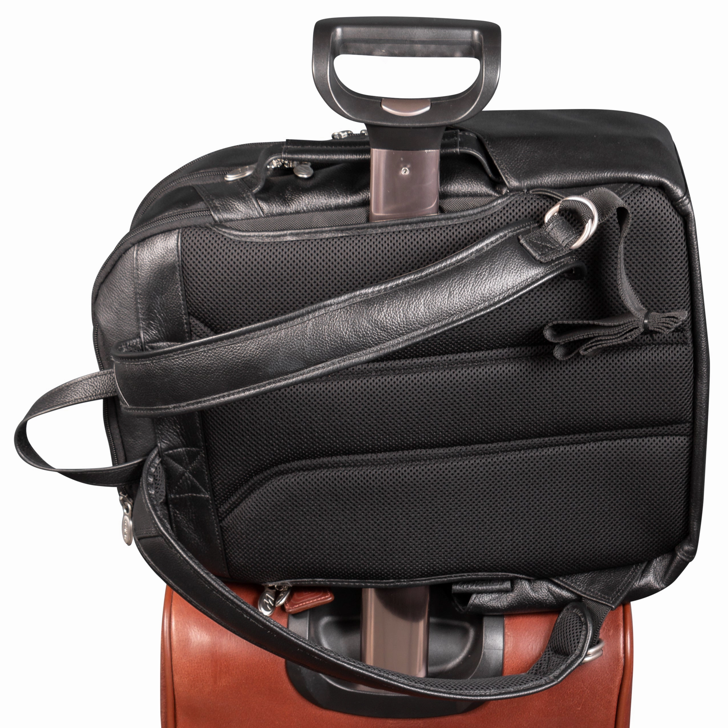 McKlein USA Englewood 17" Leather Triple Compartment Carry-All Laptop & Tablet Weekend Backpack