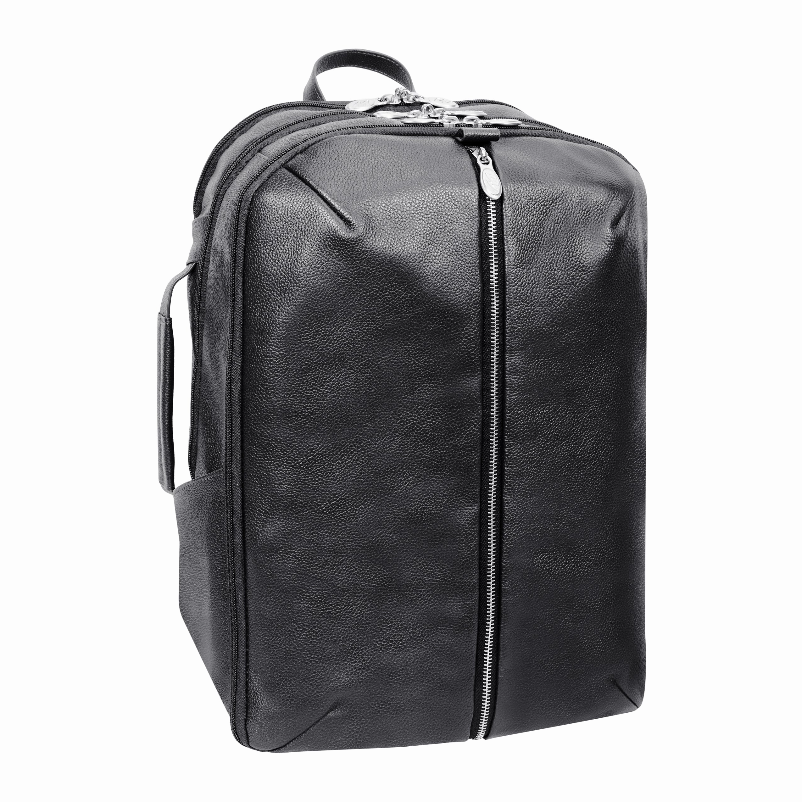McKlein USA Englewood 17" Leather Triple Compartment Carry-All Laptop & Tablet Weekend Backpack