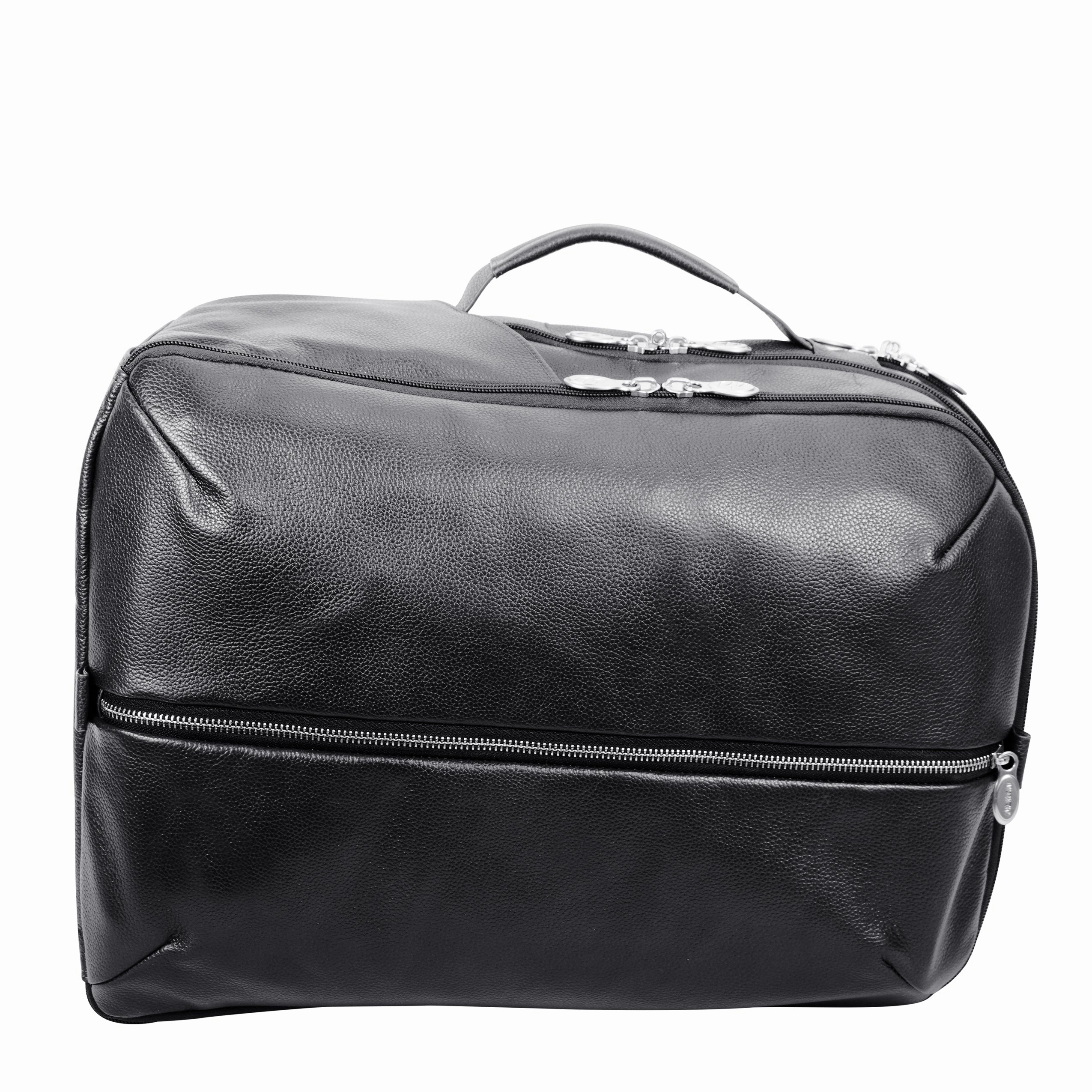 McKlein USA Englewood 17" Leather Triple Compartment Carry-All Laptop & Tablet Weekend Backpack