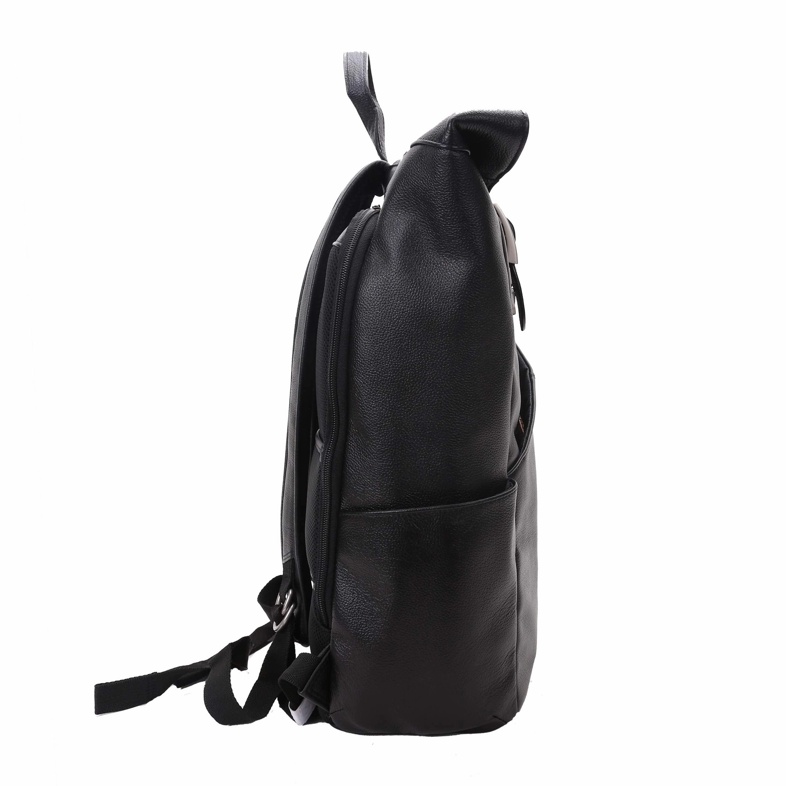 McKlein USA Kennedy 17" Leather Dual Access Laptop Backpack