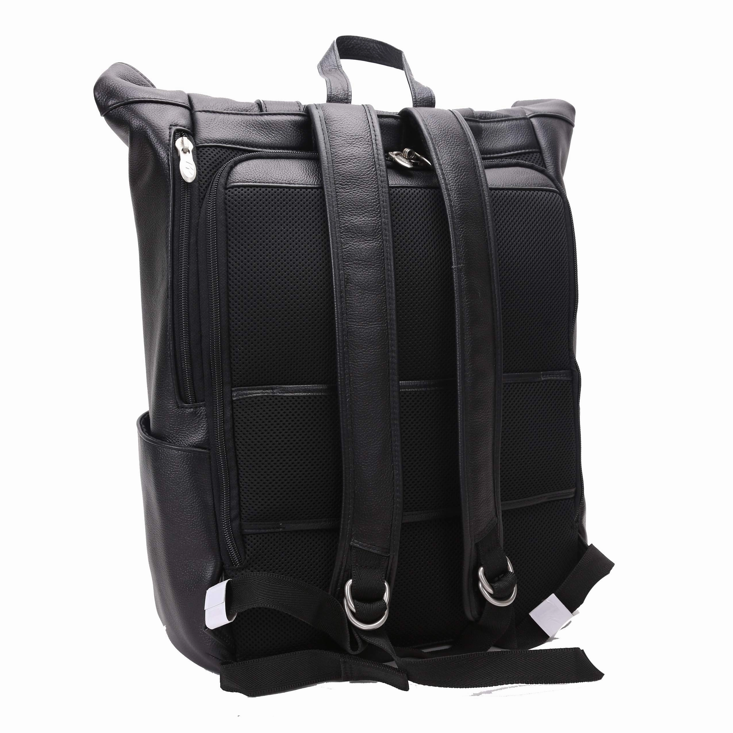 McKlein USA Kennedy 17" Leather Dual Access Laptop Backpack