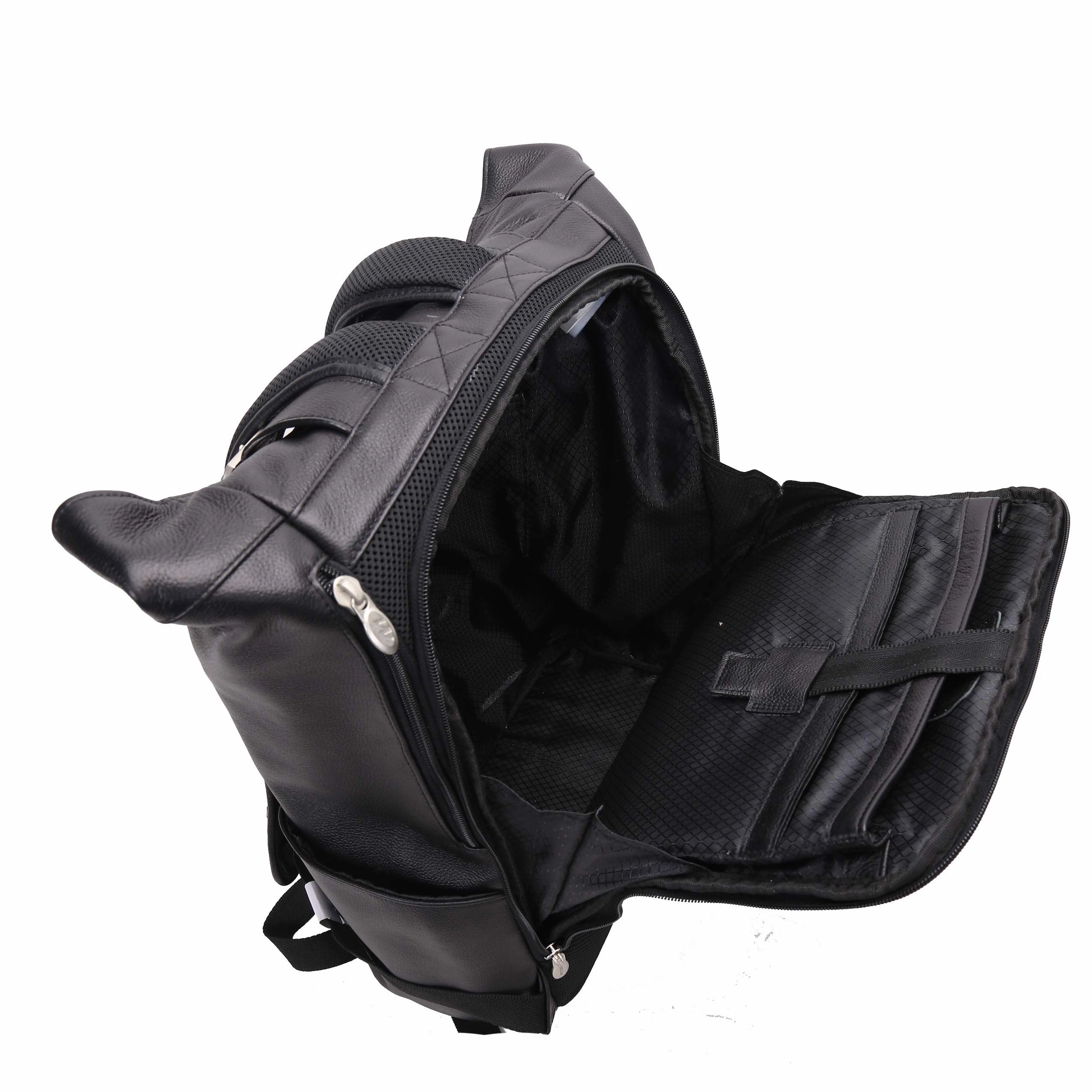McKlein USA Kennedy 17" Leather Dual Access Laptop Backpack