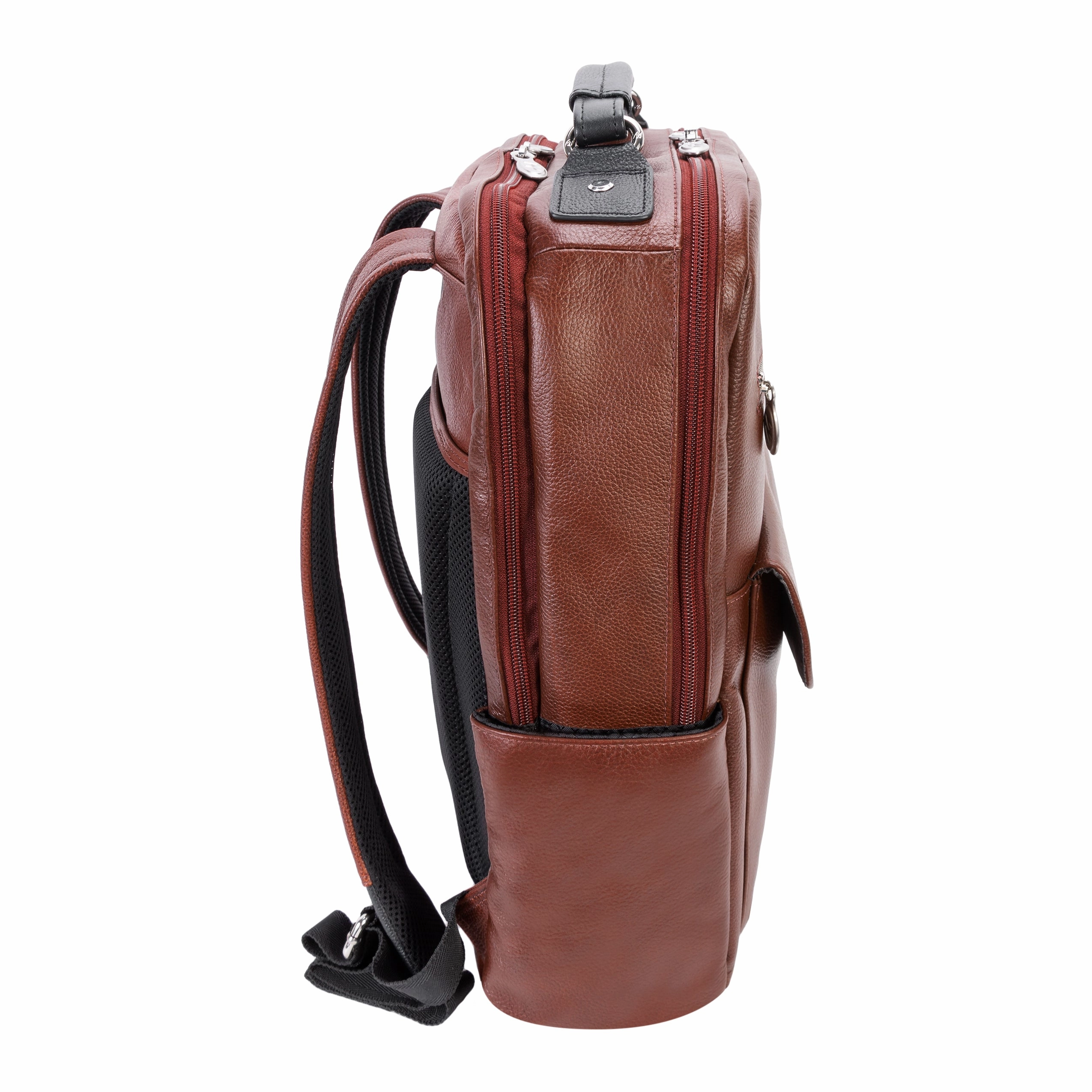 McKlein USA Logan 17" Leather Two-Tone Dual-Compartment Laptop & Tablet Backpack