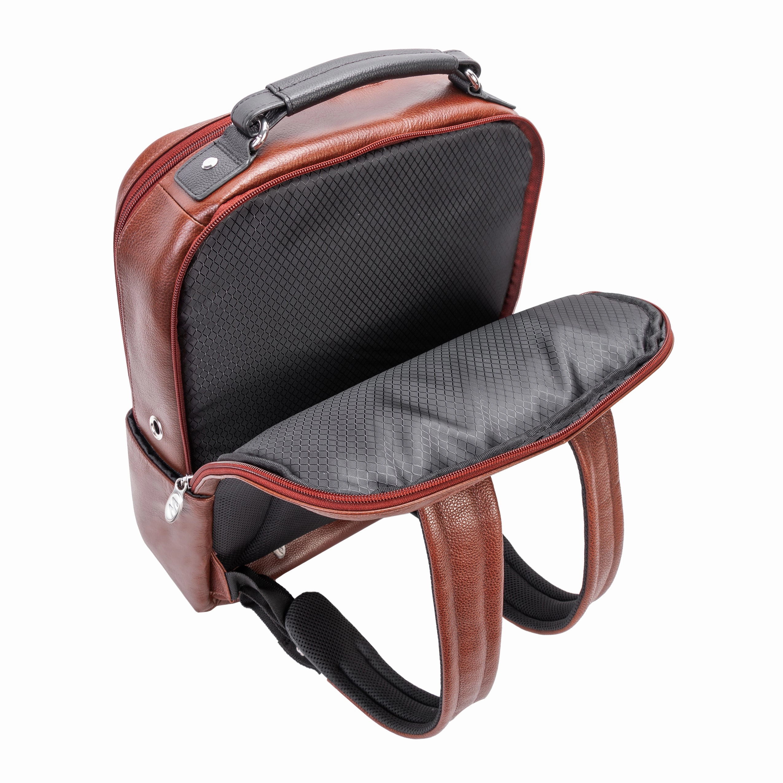 McKlein USA Logan 17" Leather Two-Tone Dual-Compartment Laptop & Tablet Backpack