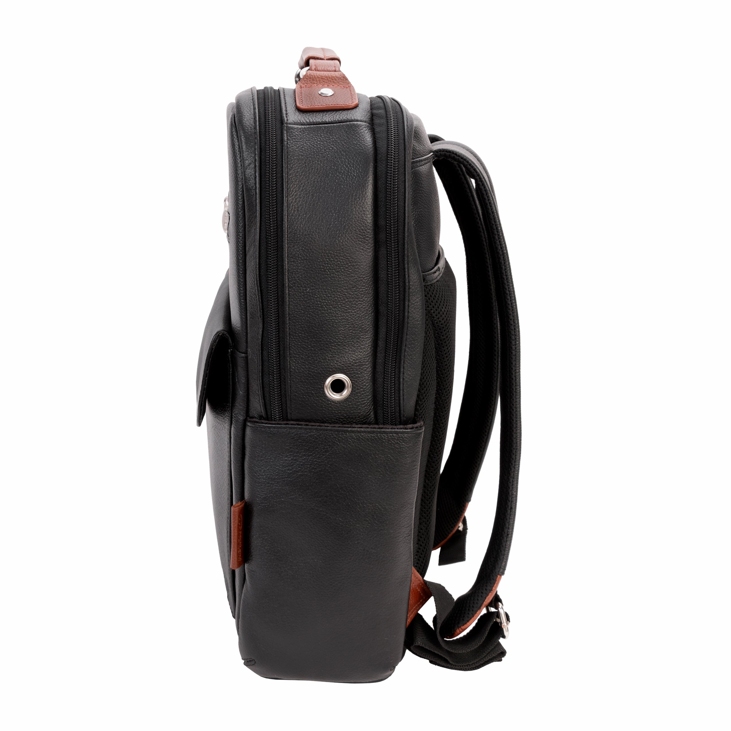 McKlein USA Logan 17" Leather Two-Tone Dual-Compartment Laptop & Tablet Backpack