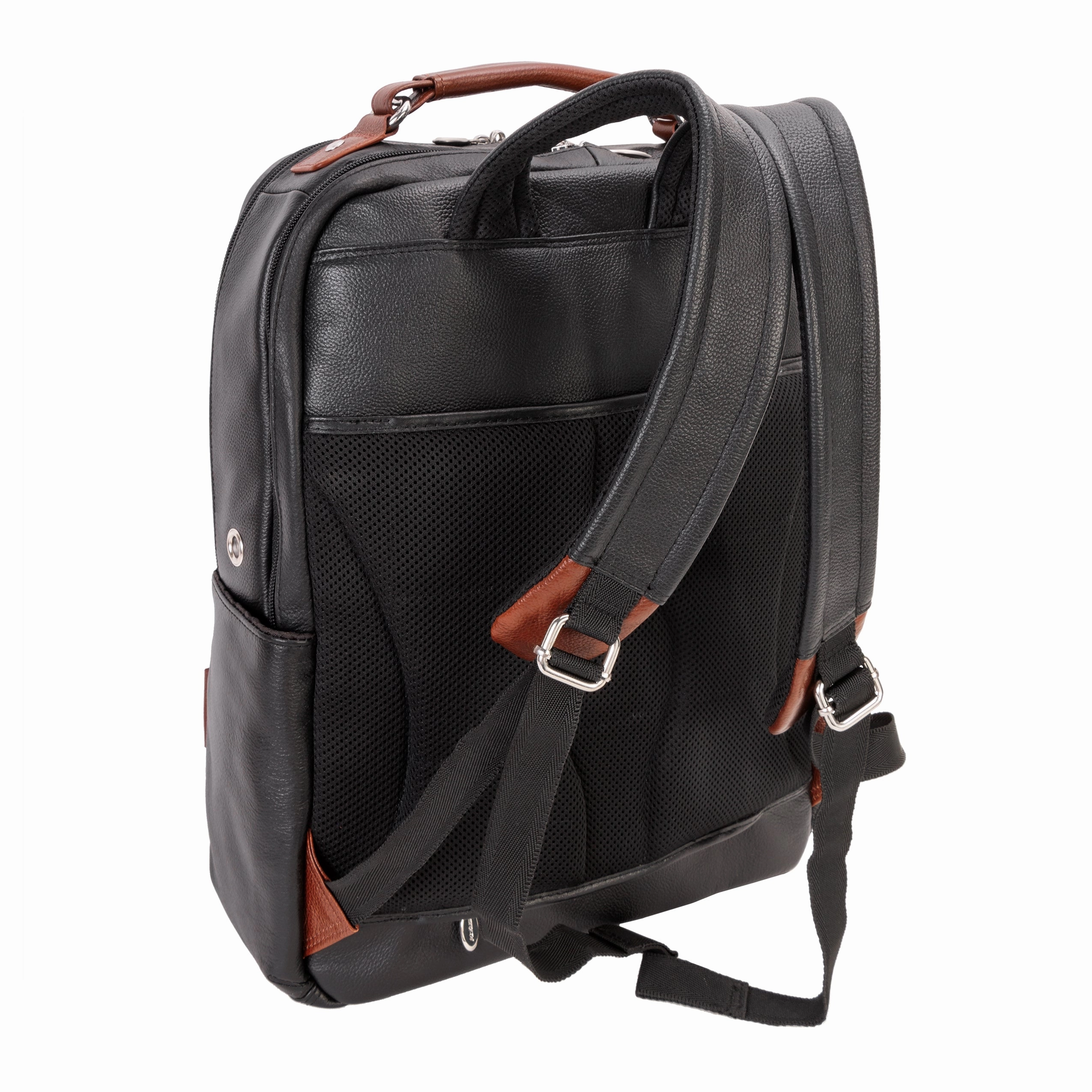 McKlein USA Logan 17" Leather Two-Tone Dual-Compartment Laptop & Tablet Backpack