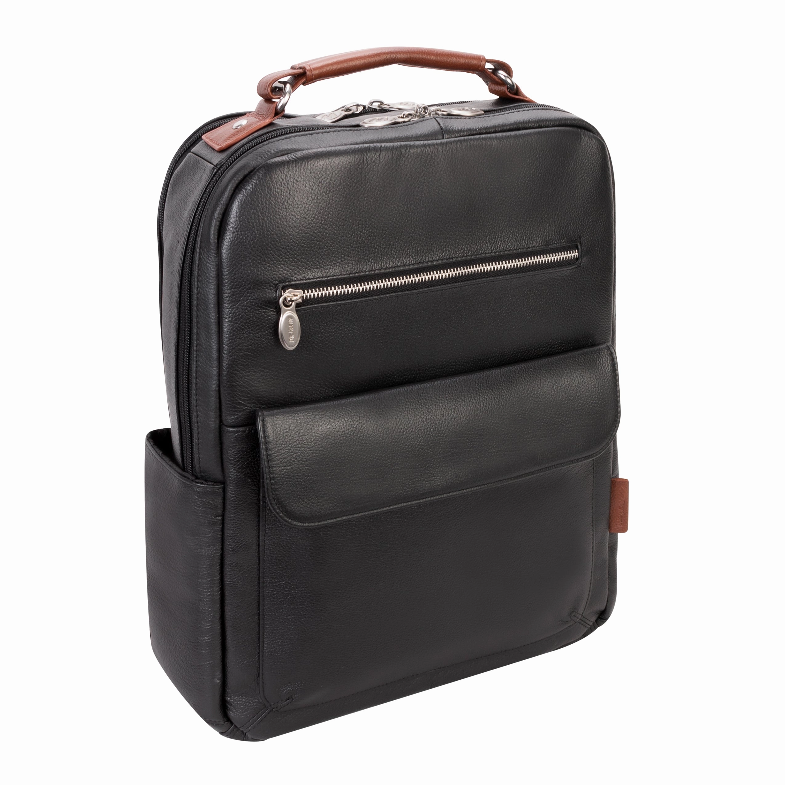 McKlein USA Logan 17" Leather Two-Tone Dual-Compartment Laptop & Tablet Backpack