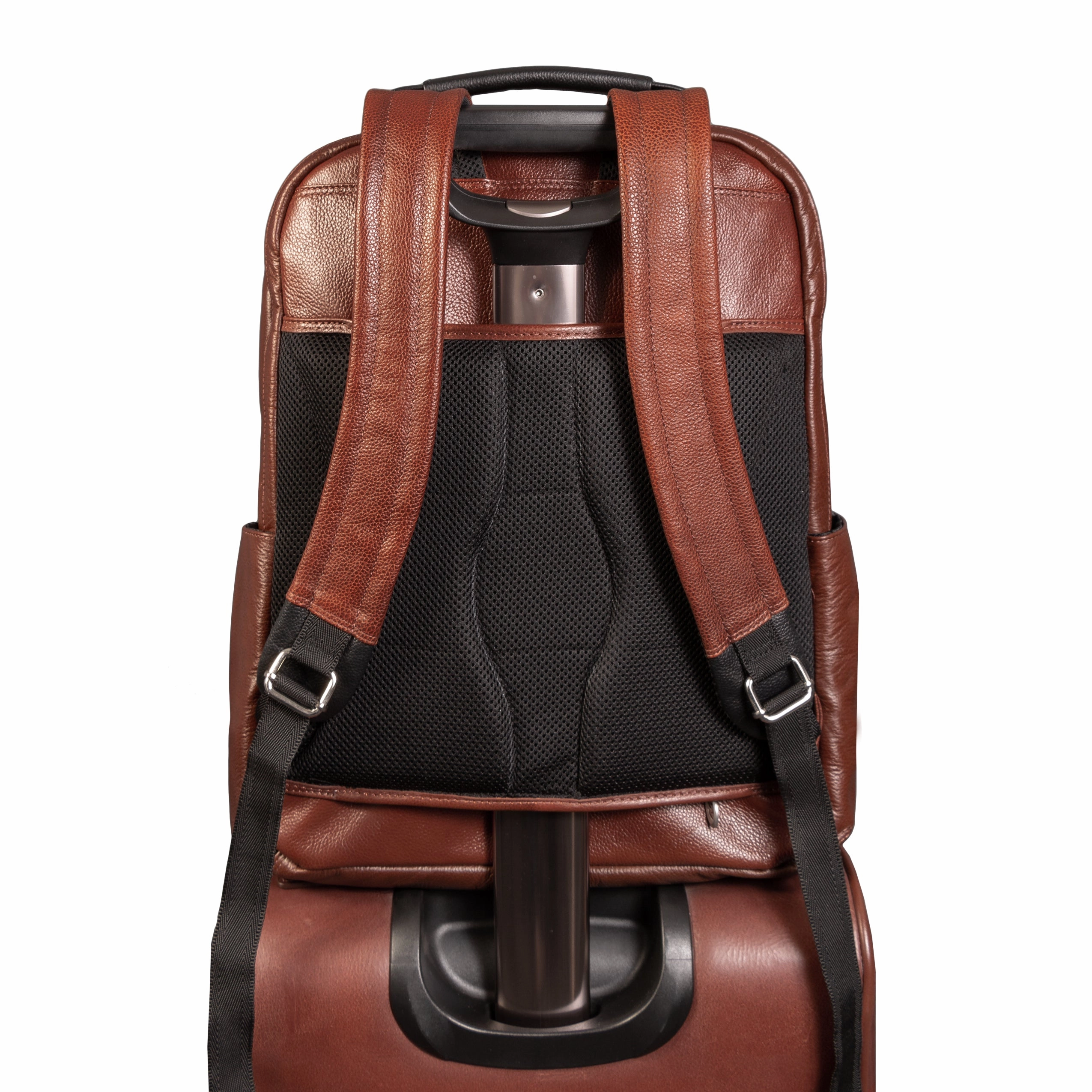 McKlein USA Logan 17" Leather Two-Tone Dual-Compartment Laptop & Tablet Backpack
