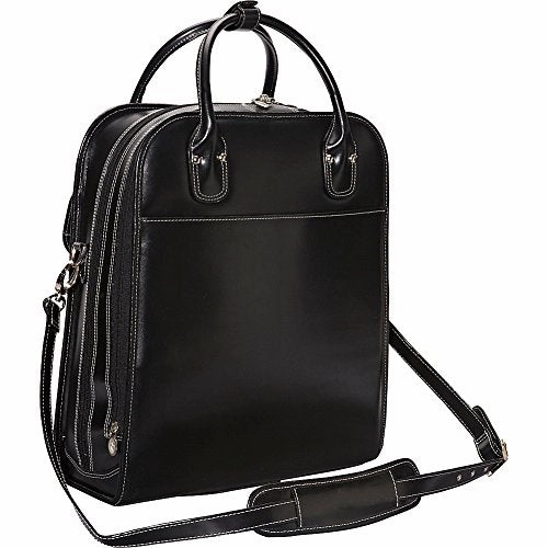 McKlein USA Melrose 15" Vertical Rolling Leather Laptop Tote EXCLUSIVE (Red)