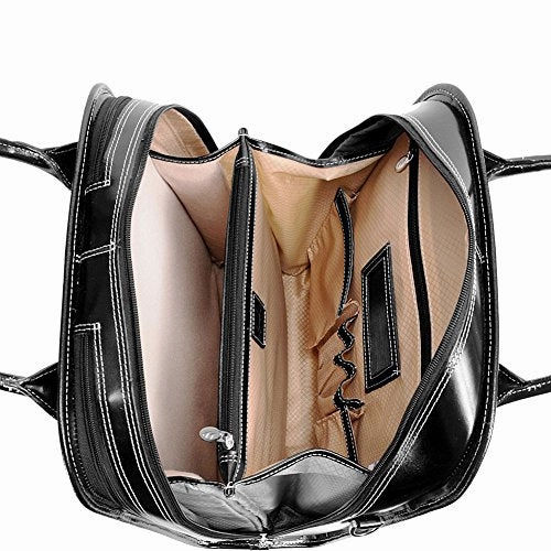 McKlein USA Melrose 15" Vertical Rolling Leather Laptop Tote EXCLUSIVE (Red)