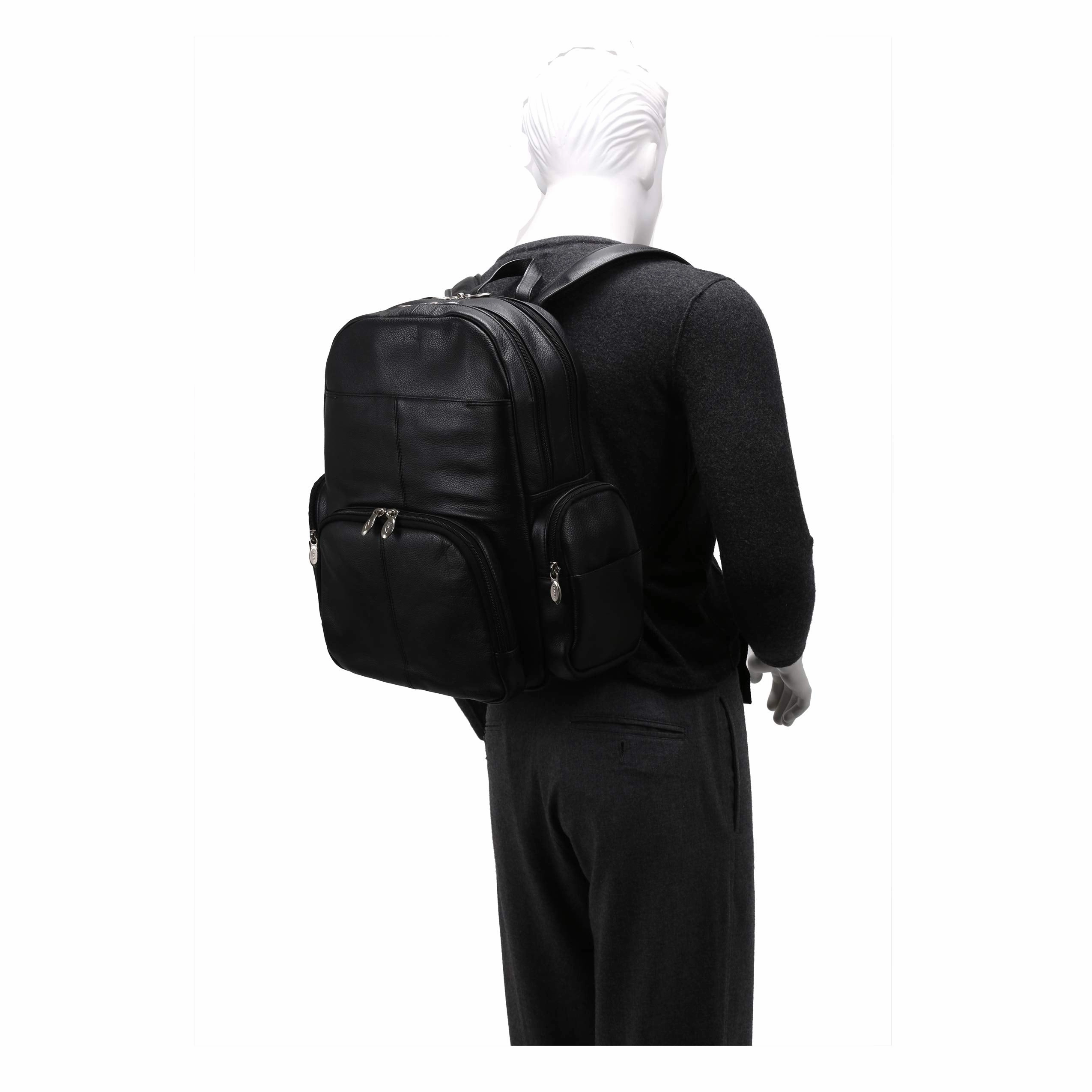 McKlein USA Parker 15" Leather Dual Compartment Laptop Backpack