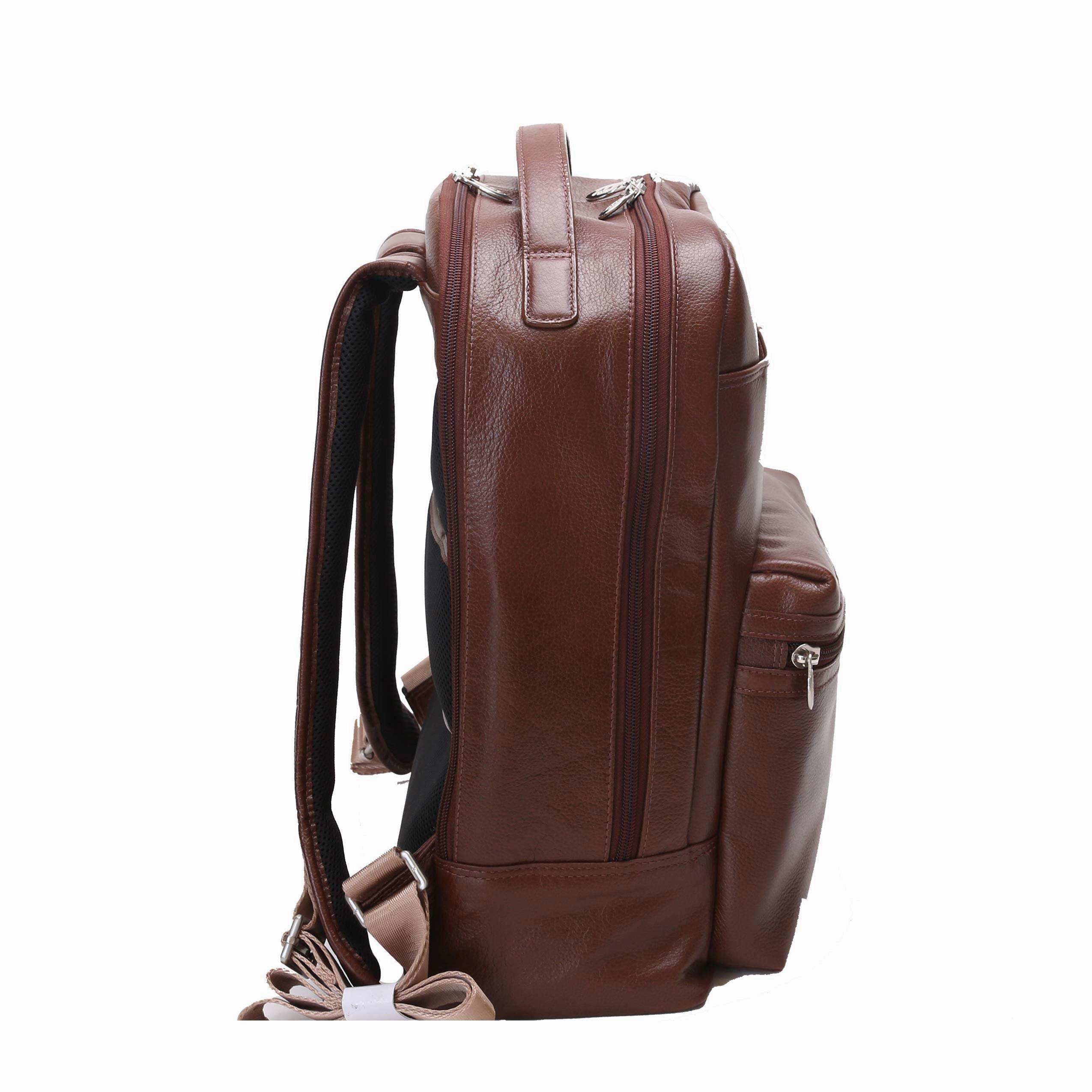 McKlein USA Parker 15" Leather Dual Compartment Laptop Backpack
