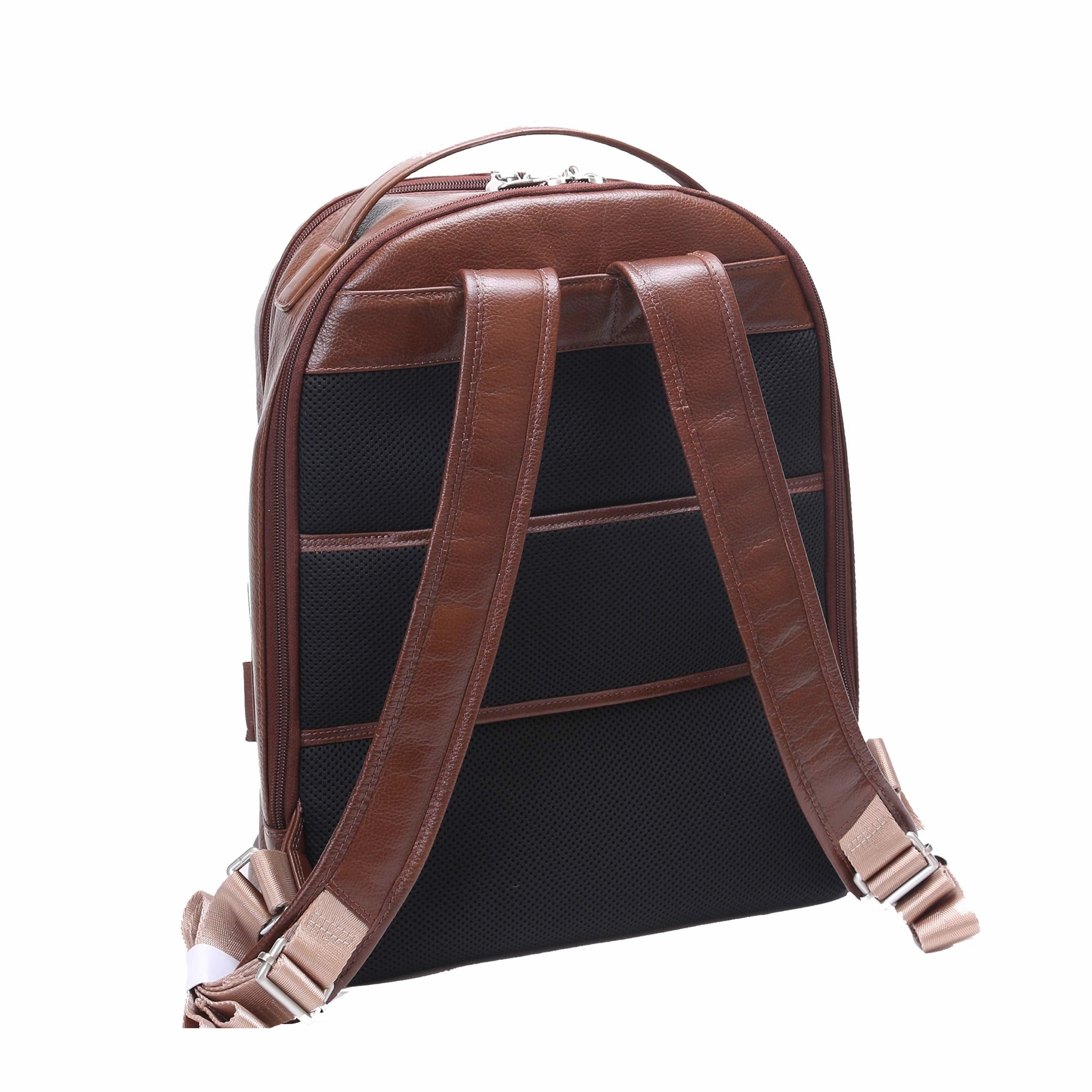 McKlein USA Parker 15" Leather Dual Compartment Laptop Backpack
