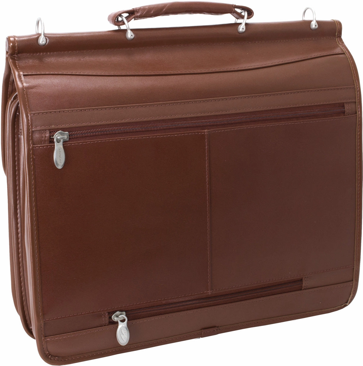 Mcklein V Series Halsted Leather Dbl Compartment Laptop Case