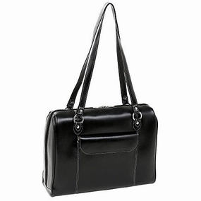 McKlein, W Series, Glenview, Top Grain Cowhide Leather, 15" Leather Ladies' Laptop Briefcase, Black (94745)