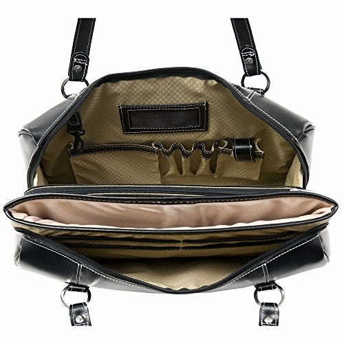 McKlein, W Series, Glenview, Top Grain Cowhide Leather, 15" Leather Ladies' Laptop Briefcase, Black (94745)