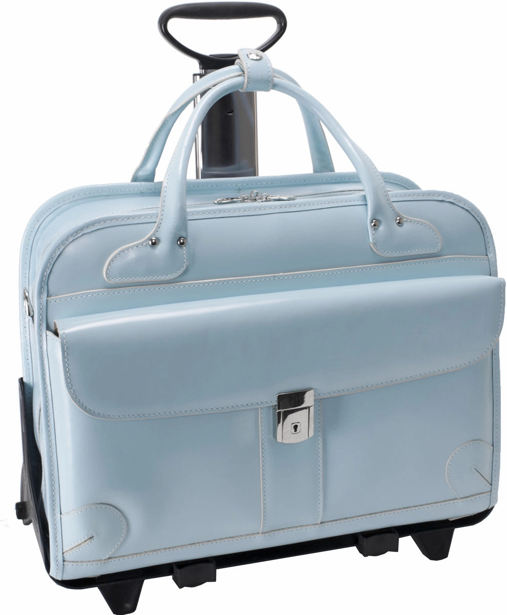 Mcklein W Series Lakewood Leather Flythrough Wheeled Ladies Briefcase