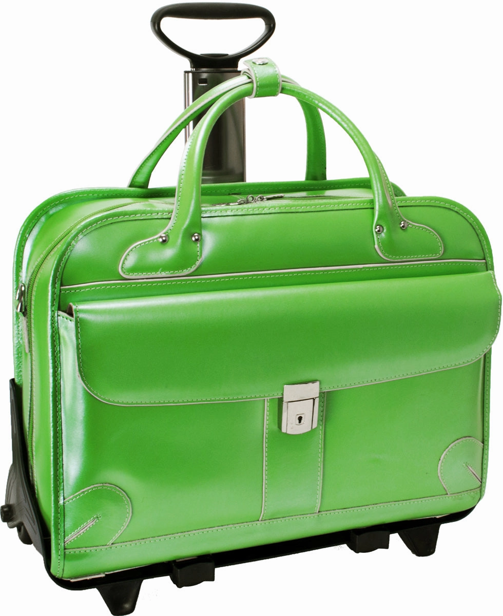 Mcklein W Series Lakewood Leather Flythrough Wheeled Ladies Briefcase