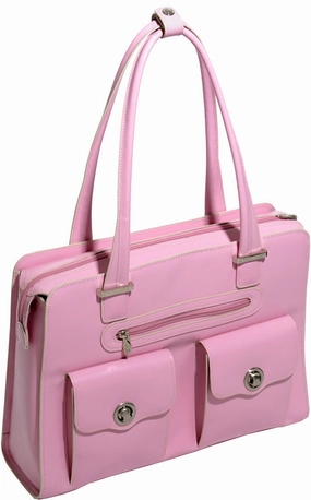 Mcklein W Series Verona Leather Flythrough Ladies Briefcase