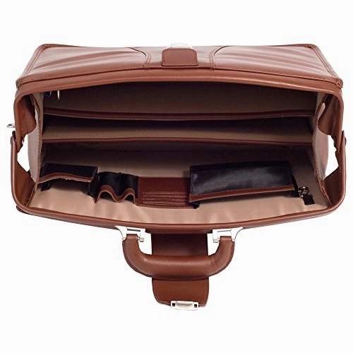 McKleinUSA Harrison 83384 V Series 17-Inch Partners Full Grain Oil Tanned Leather Laptop Brief (Brown)
