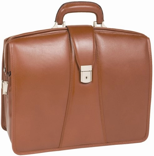 McKleinUSA Harrison 83384 V Series 17-Inch Partners Full Grain Oil Tanned Leather Laptop Brief (Brown)