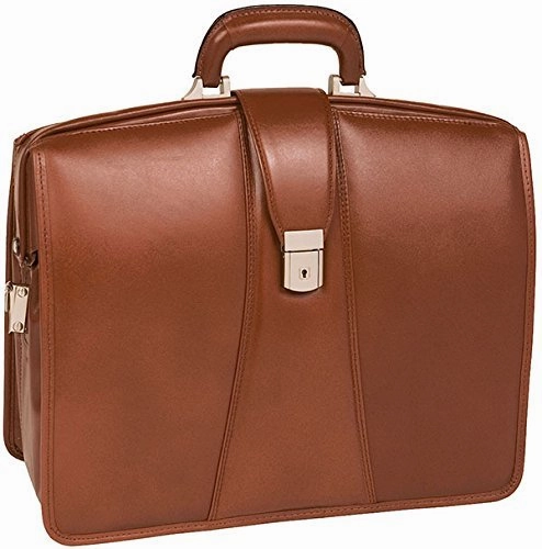 McKleinUSA Harrison 83384 V Series 17-Inch Partners Full Grain Oil Tanned Leather Laptop Brief (Brown)