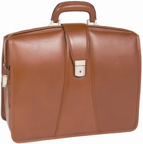 McKleinUSA Harrison 83384 V Series 17-Inch Partners Full Grain Oil Tanned Leather Laptop Brief (Brown)