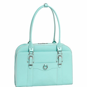 Mckleinusa Hillside 96528 Aqua Blue Leather Ladies' Briefcase