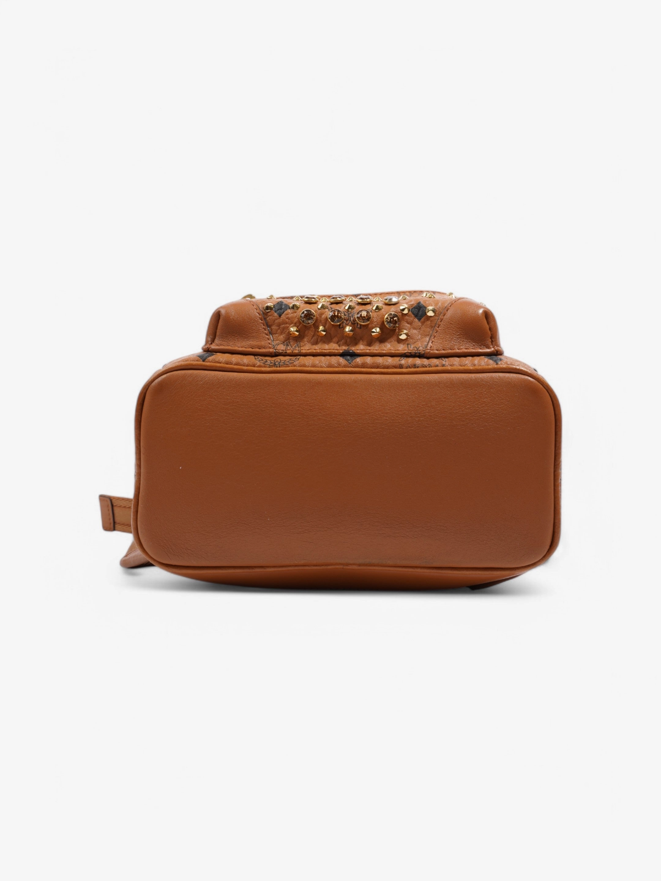 MCM MCM Swarovski Crystal Stark Backpack Cognac Leather Mini