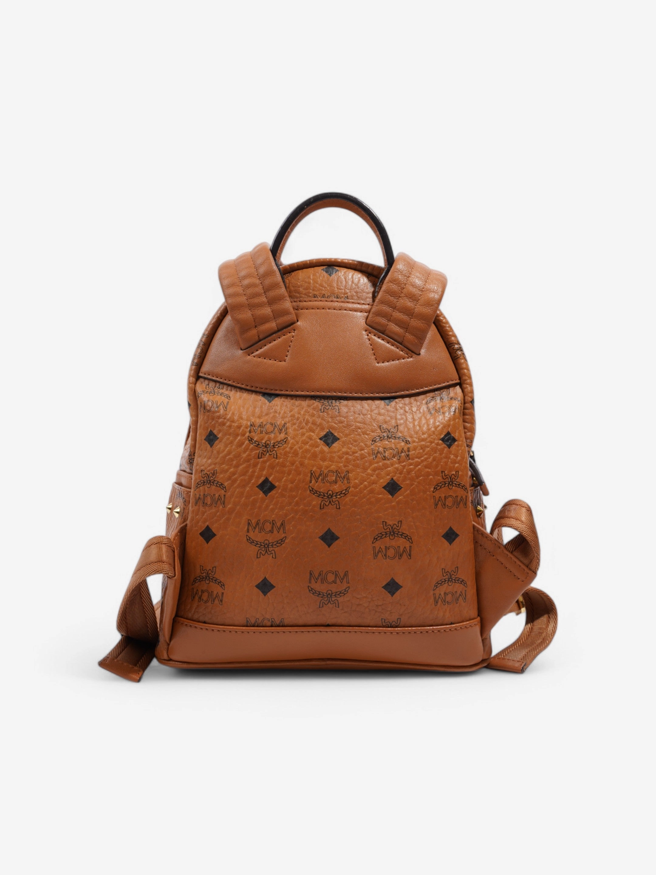 MCM MCM Swarovski Crystal Stark Backpack Cognac Leather Mini