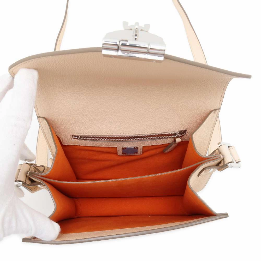 MCM Patricia Shoulder Bag BeigeMWS7SPA15IB001 Leather Size Small