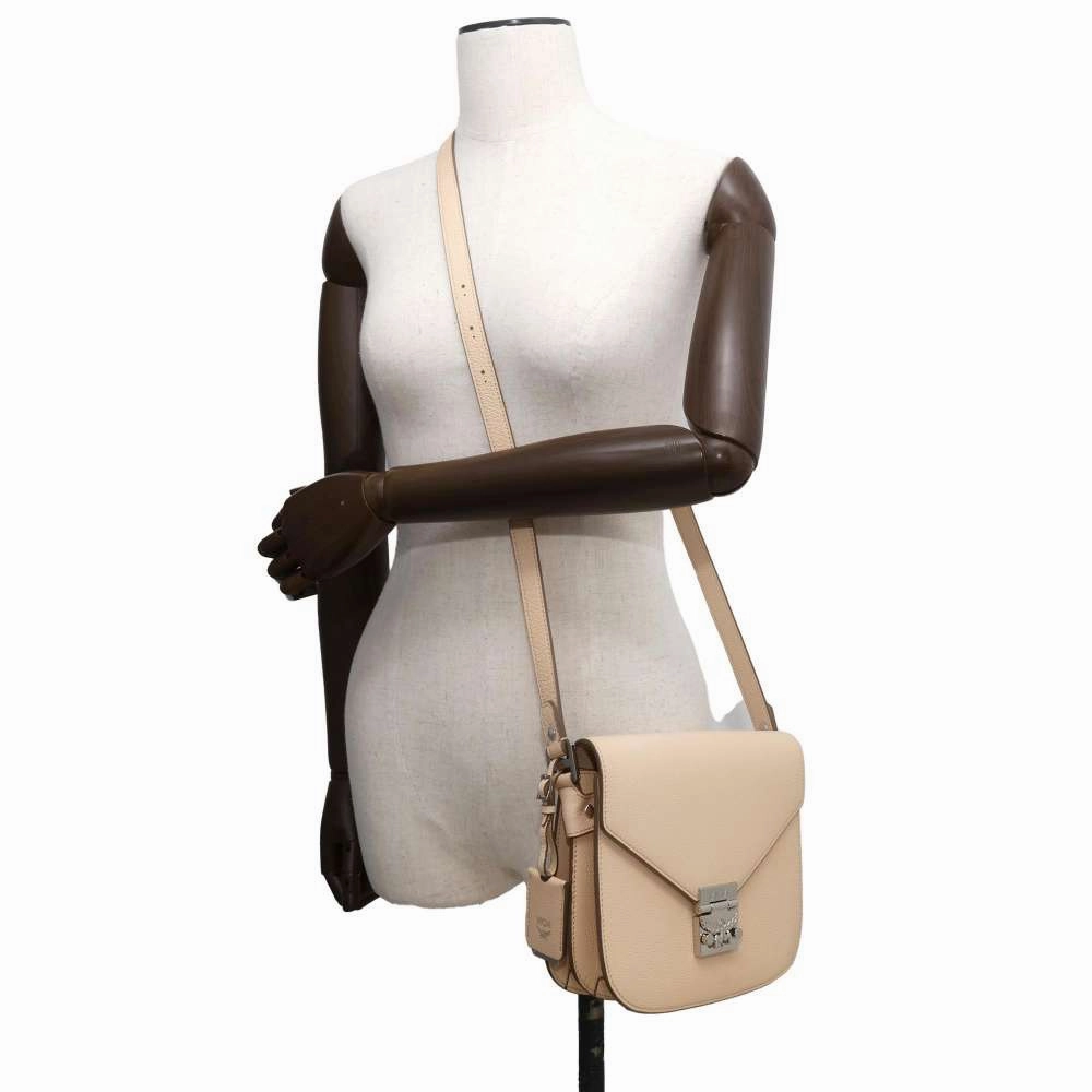 MCM Patricia Shoulder Bag BeigeMWS7SPA15IB001 Leather Size Small